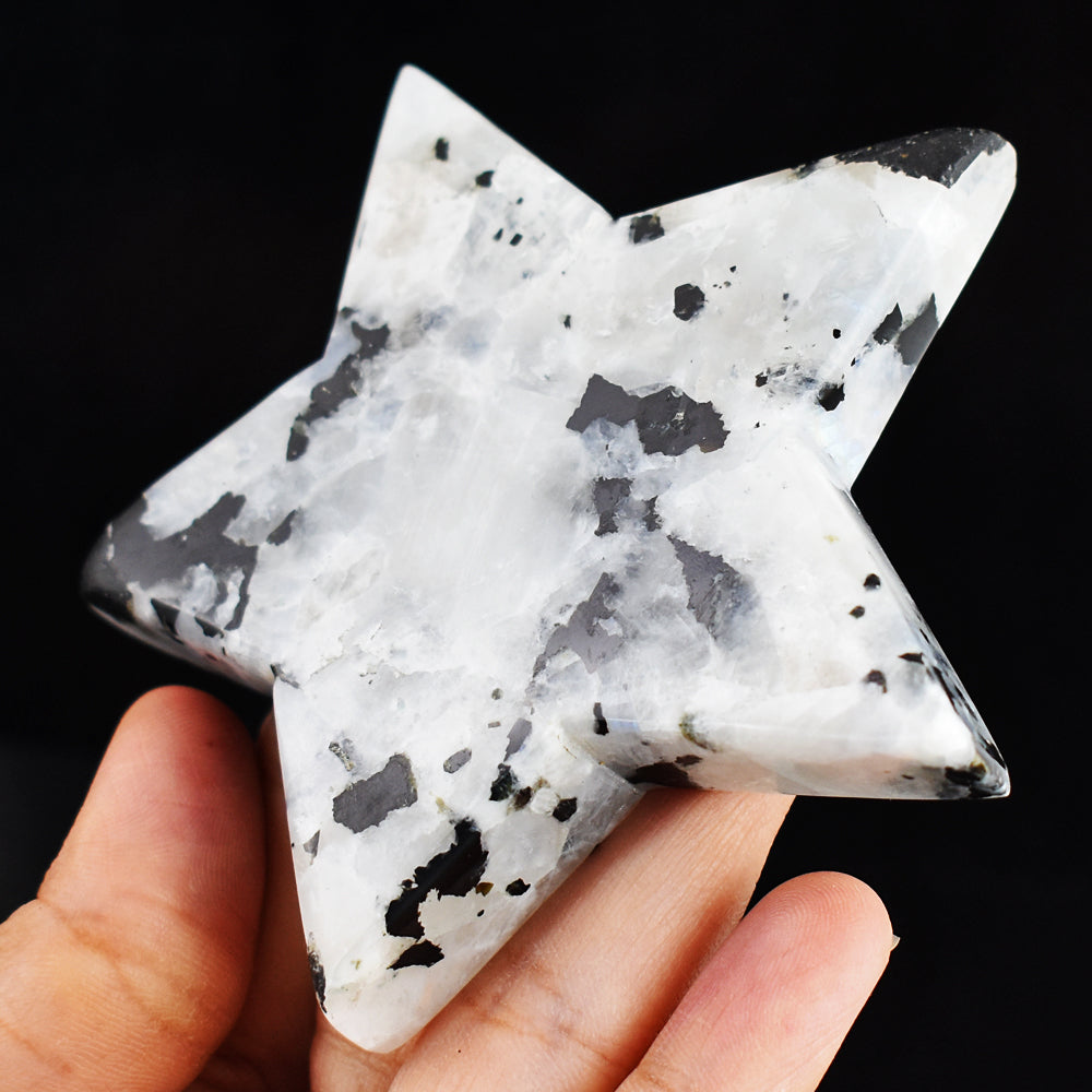 Awesome 626.00 Cts Genuine Blue Flash Moonstone Crystal Specimen Gemstone Star