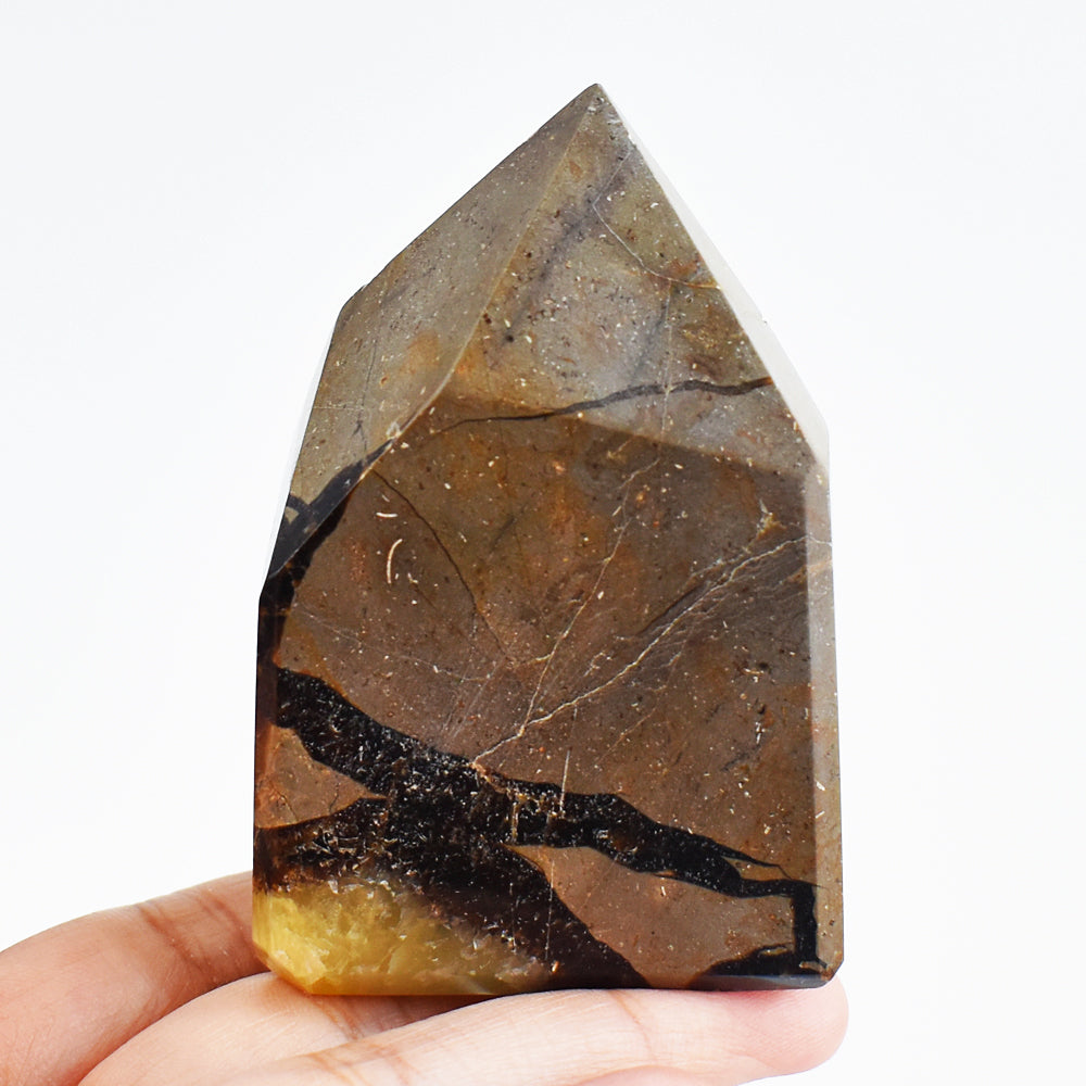 1146.00 Carats Genuine Septarian Agate Free Form Crystal Specimen Healing Gemstone Tower