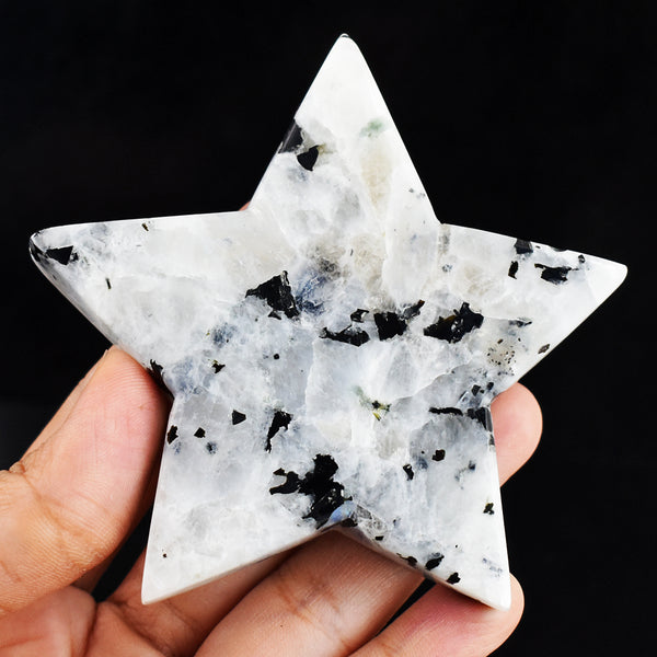 Awesome 626.00 Cts Genuine Blue Flash Moonstone Crystal Specimen Gemstone Star