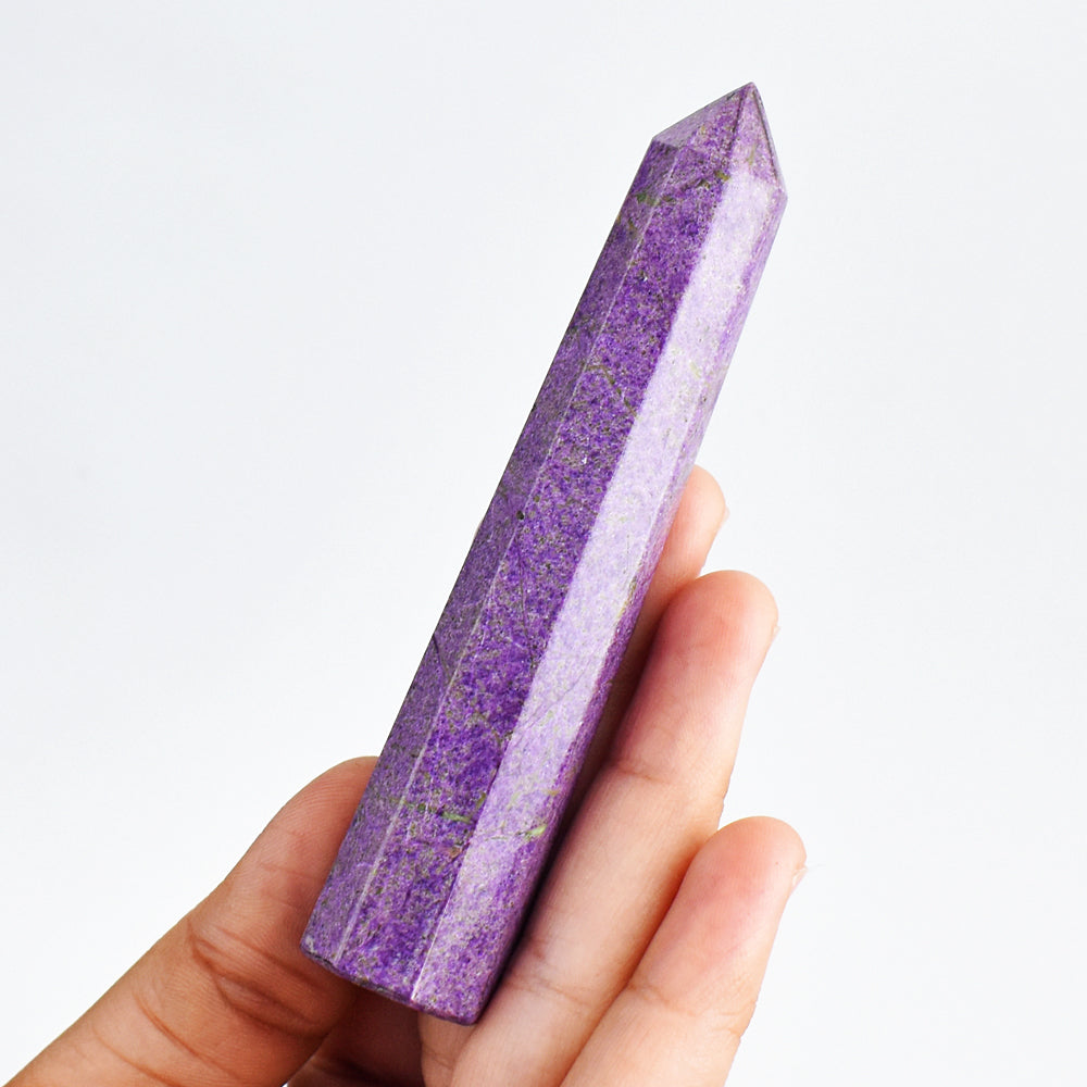 Beautiful  243.00 Carats  Genuine  Stichtite  Hand  Carved Crystal  Healing Gemstone  Point