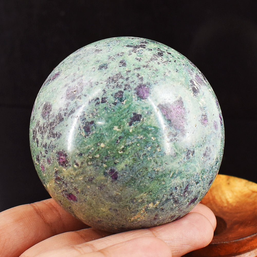 Stunning 1864.00 Cts Genuine Pink In Ruby Fuchsite Crystal Specimen Gemstone Sphere