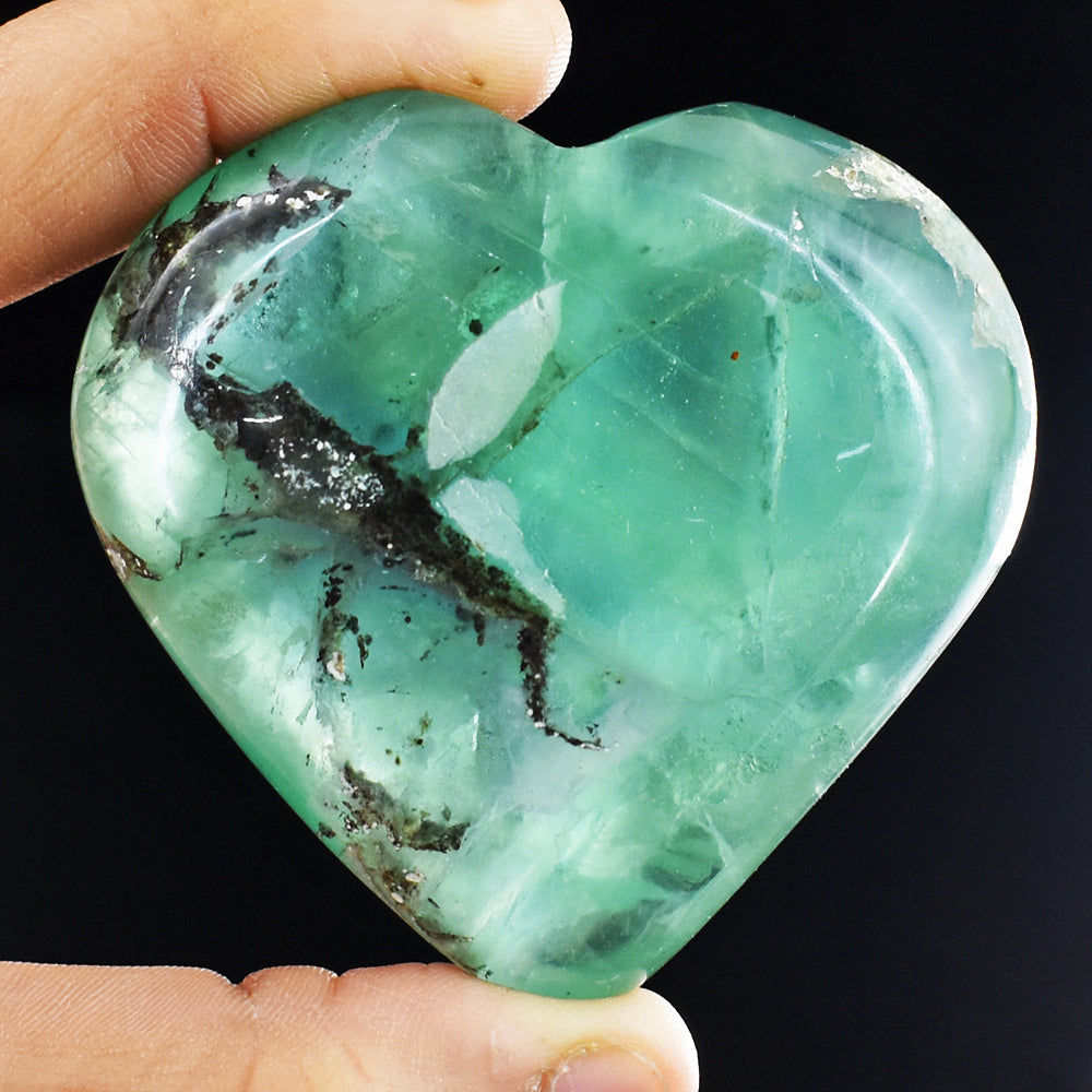 Craftsmen 674.00 Cts Genuine Green Fluorite Crystal Specimen gemstone Healing Heart