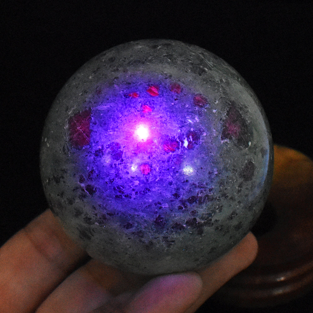 Stunning 1864.00 Cts Genuine Pink In Ruby Fuchsite Crystal Specimen Gemstone Sphere