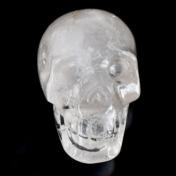 Craftsmen 938.00 Carats Genuine White Quartz Hnad Carved Gemstone Skull Crystal Carving