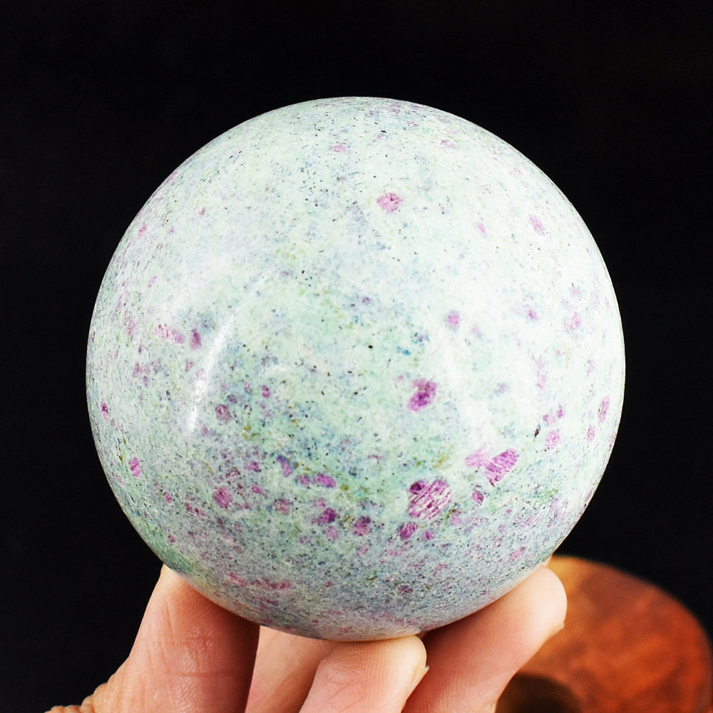 Gorgeous 1807.00 Cts Genuine Pink In Ruby Fuchsite Healing Gemstone Crystal Specimen Sphere