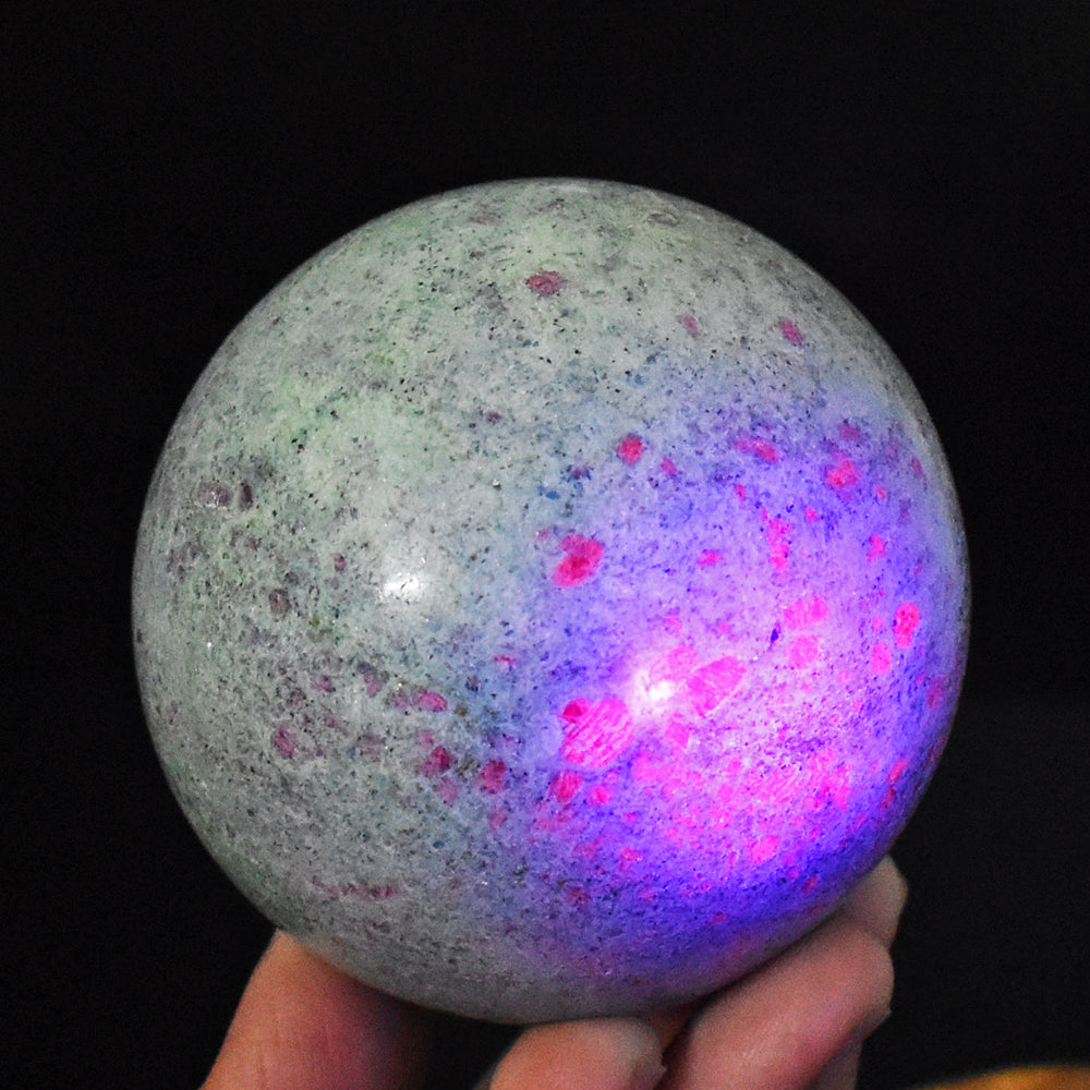 Gorgeous 1807.00 Cts Genuine Pink In Ruby Fuchsite Healing Gemstone Crystal Specimen Sphere