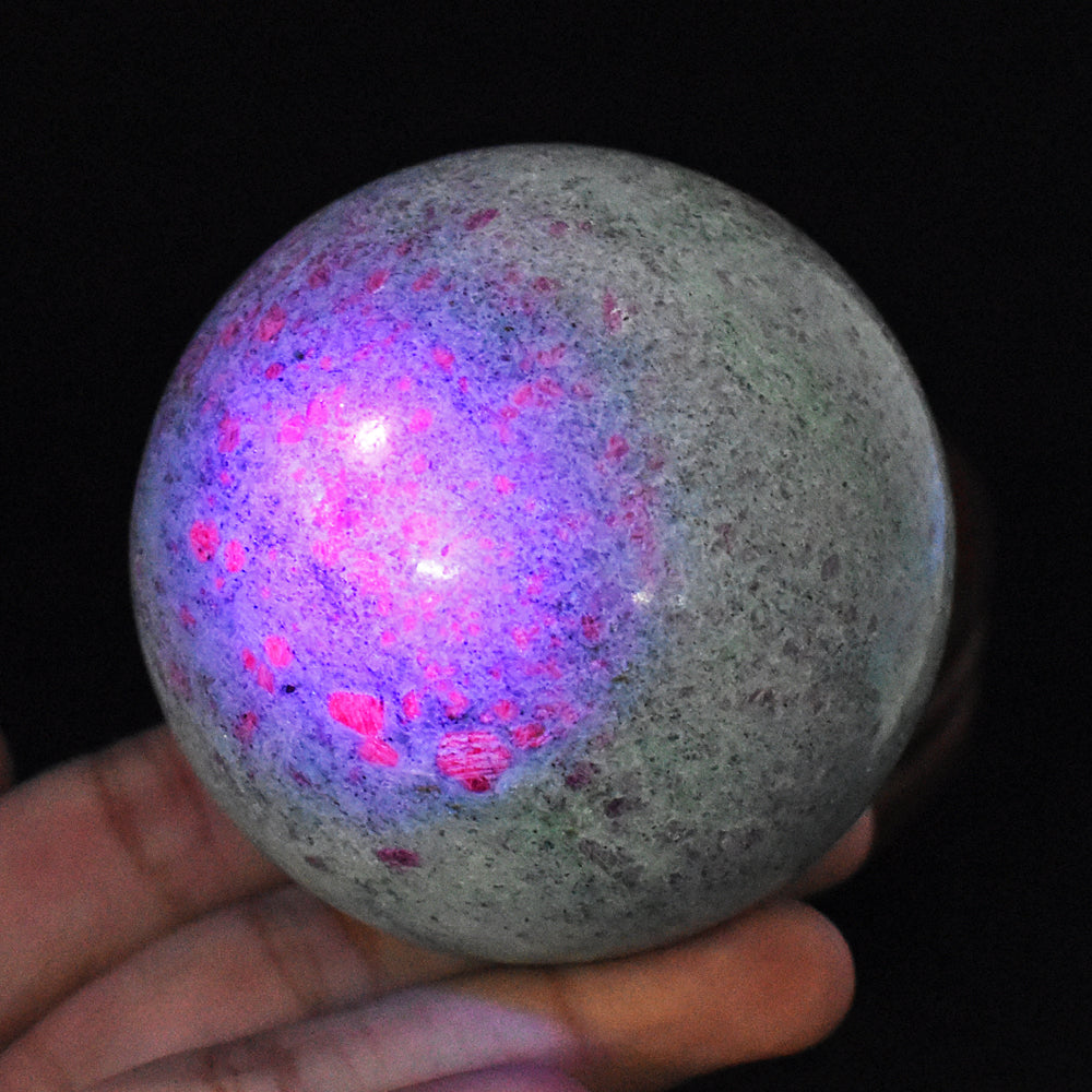 Gorgeous 1807.00 Cts Genuine Pink In Ruby Fuchsite Healing Gemstone Crystal Specimen Sphere