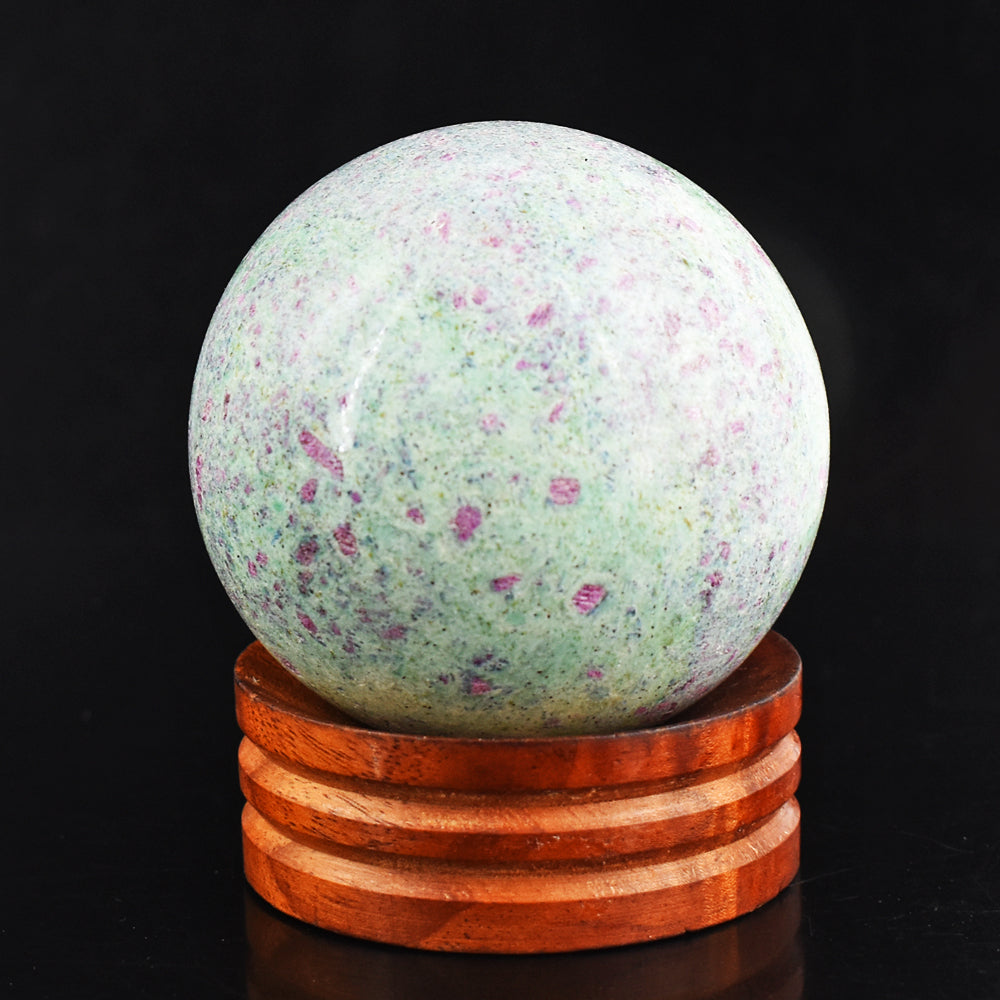 Gorgeous 1807.00 Cts Genuine Pink In Ruby Fuchsite Healing Gemstone Crystal Specimen Sphere