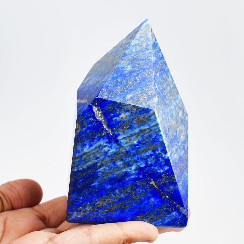 3129.00 Cts Genuine Blue Lapis Lazuli Crystal Specimen Healing Free Form Gemstone Tower