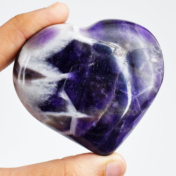 Natural 770.00 Cts Genuine Chevron Amethyst Crystal Specimen Gemstone Healing Heart