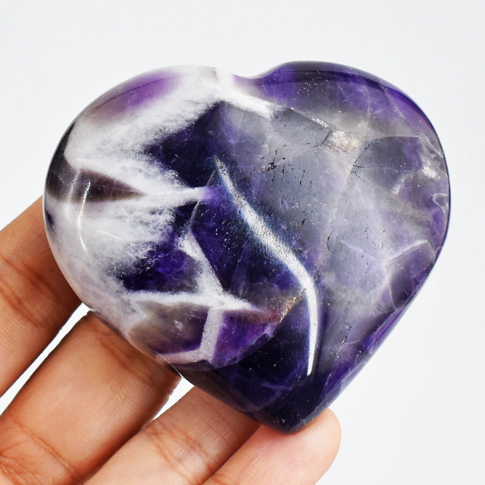 Natural 770.00 Cts Genuine Chevron Amethyst Crystal Specimen Gemstone Healing Heart