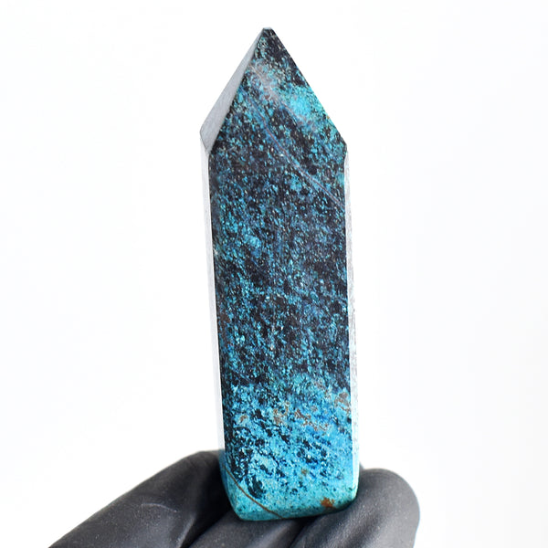 Exclusive 219.00 Cts Genuine Boulder Shattuckite Crystal Specimen Healing Point Gemstone