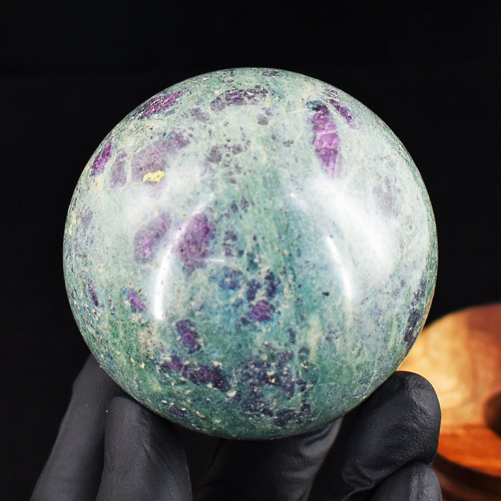 Excellent 1871.00 Cts Genuine Pink In Ruby Fuchsite Crystal Specimen Gemstone Healing Sphere