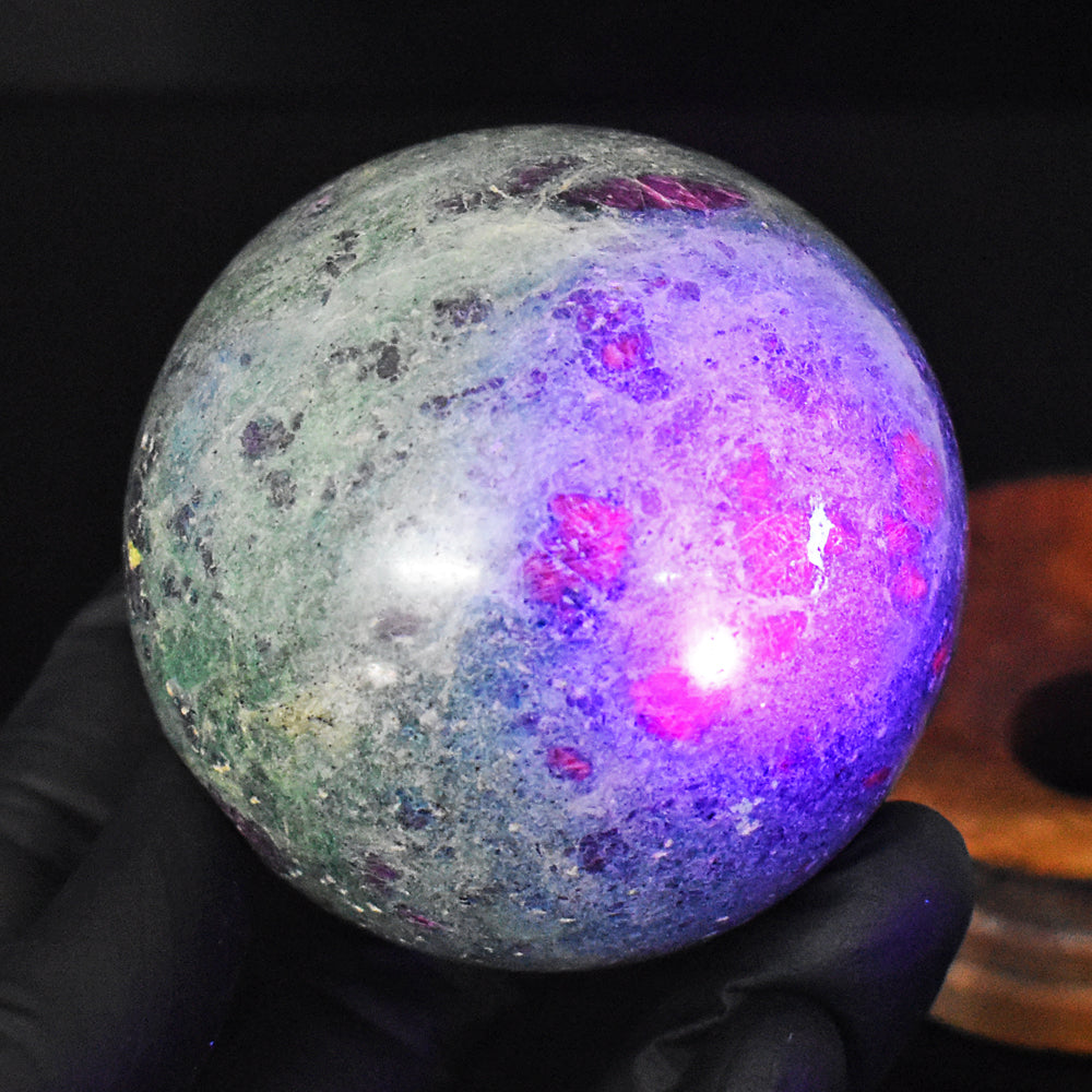 Excellent 1871.00 Cts Genuine Pink In Ruby Fuchsite Crystal Specimen Gemstone Healing Sphere