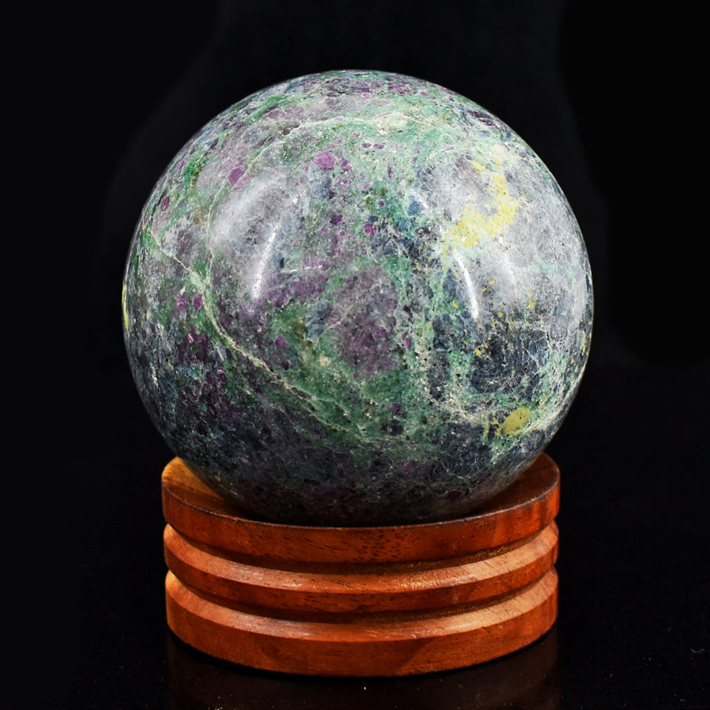 Gorgeous 2226.00 Cts Genuine Pink In Ruby Fuchsite Crystal Specimen Healing Gemstone Sphere