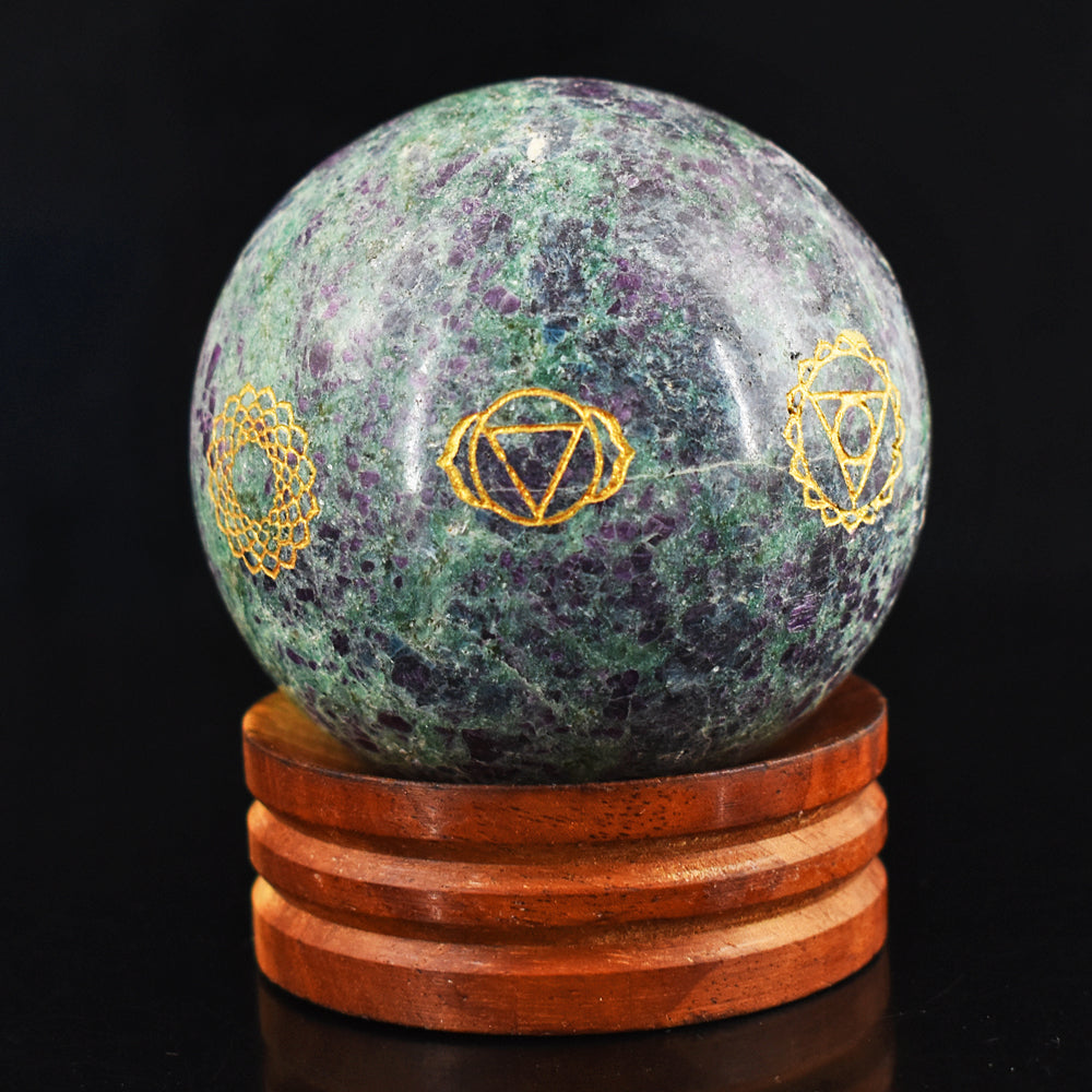 Beautiful 2004.00 Cts Genuine Pink In Ruby Fuchsite Crystal Specimen Healing Gemstone Sphere