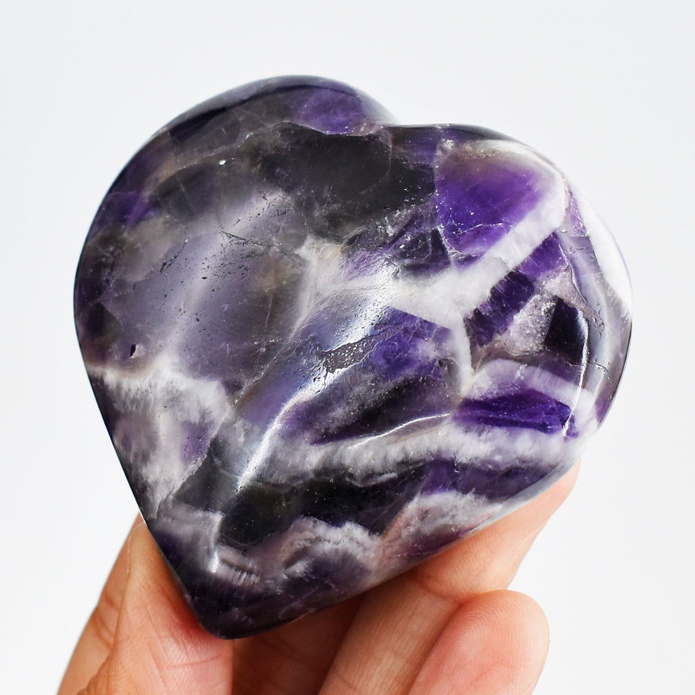 Craftsmen 715.00 Cts Genuine Chevron Amethyst Gemstone Crystal Specimen Healing Heart