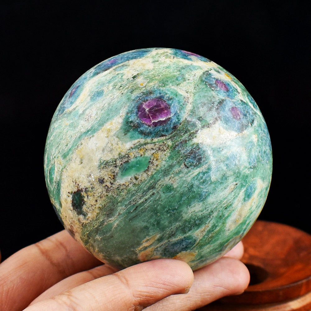 Amazing 2027.00 Cts Genuine Pink In Ruby Fuchsite Crystal Specimen Gemstone Healing Sphere