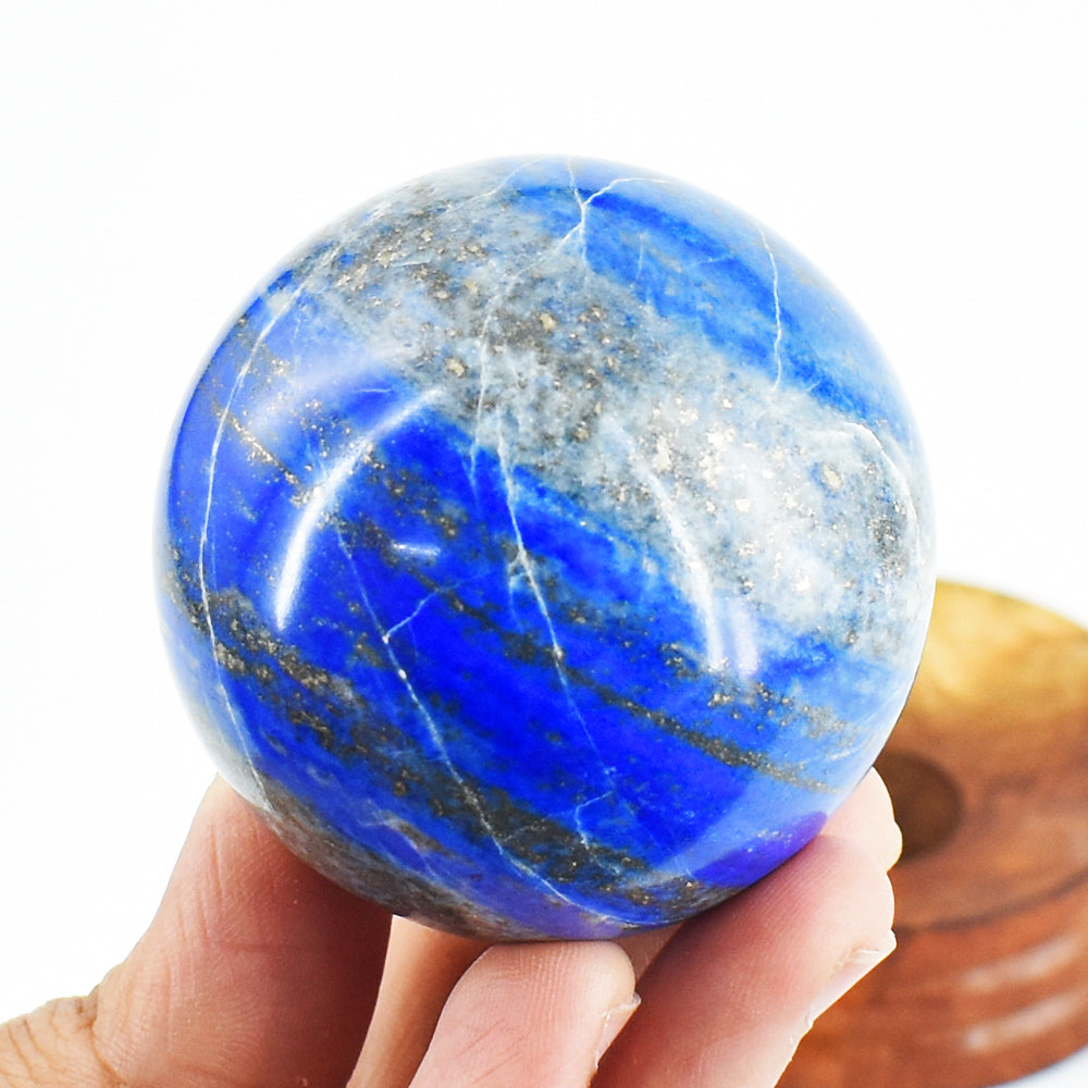 Exclusive 1083.00 Cts Genuine Blue Lapis Lazuli Crystal Specimen Gemstone Sphere