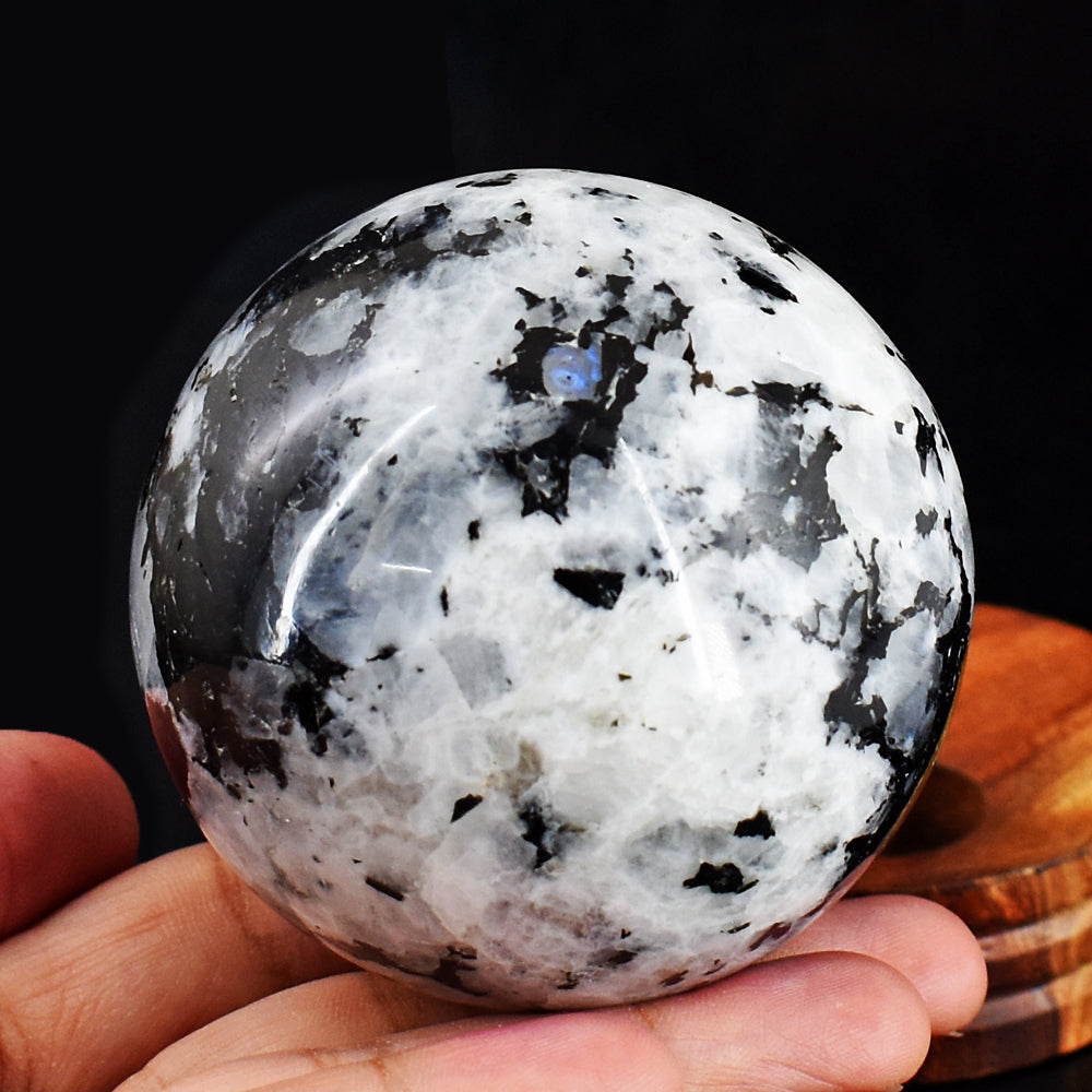 1997.00 Cts Genuine Blue Flash Moonstone Crystal Specimen Healing Gemstone Sphere