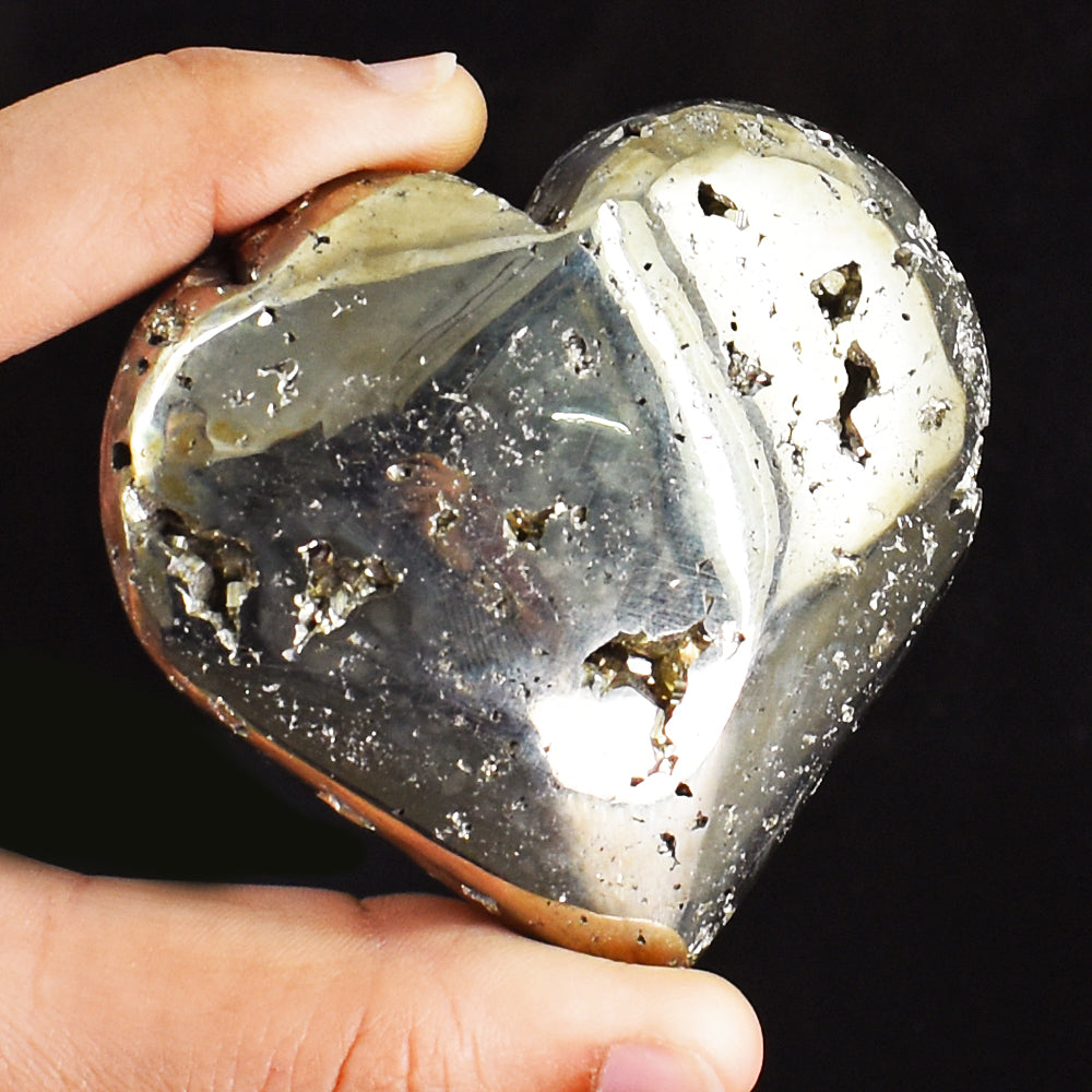 Excellent 1189.00 Cts Genuine Pyrite Druzy Crystal Specimen Healing Gemstone Heart