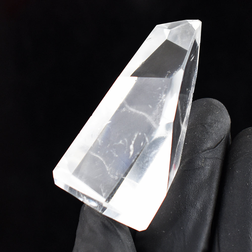 Artisian 244.00 Cts Genuine White Quartz Free Form Crystal Specimen Gemstone Healing Point