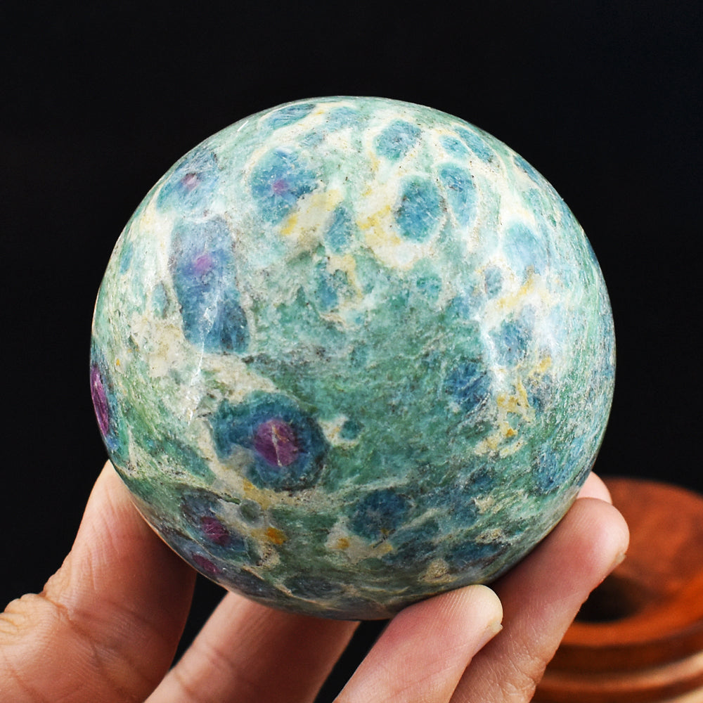 Amazing 2027.00 Cts Genuine Pink In Ruby Fuchsite Crystal Specimen Gemstone Healing Sphere