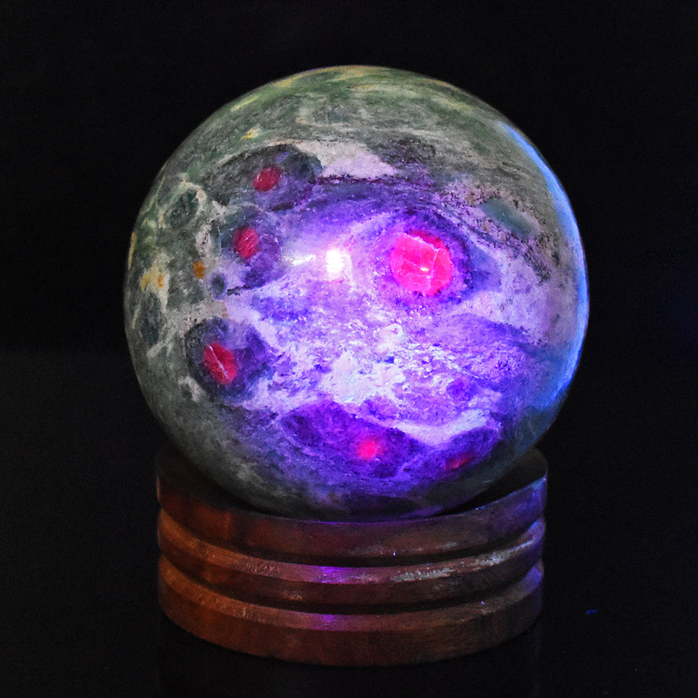 Amazing 2027.00 Cts Genuine Pink In Ruby Fuchsite Crystal Specimen Gemstone Healing Sphere