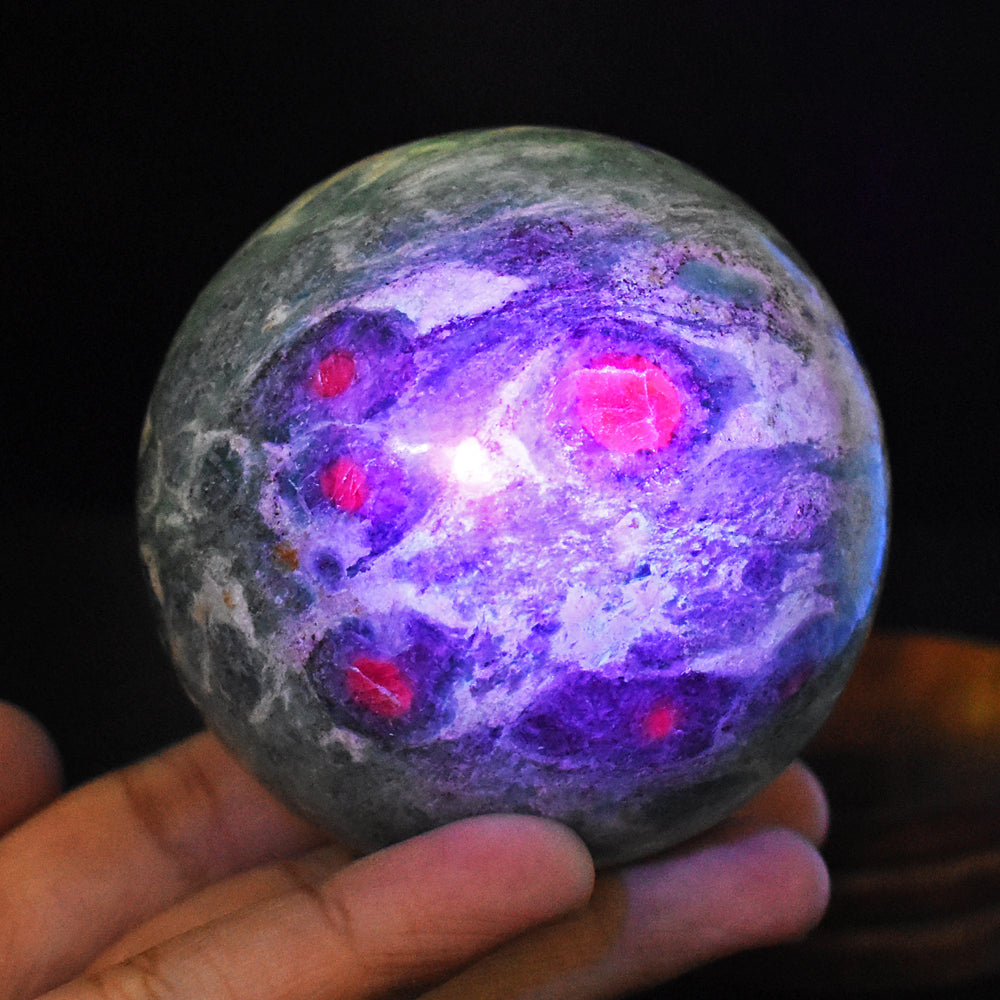 Amazing 2027.00 Cts Genuine Pink In Ruby Fuchsite Crystal Specimen Gemstone Healing Sphere