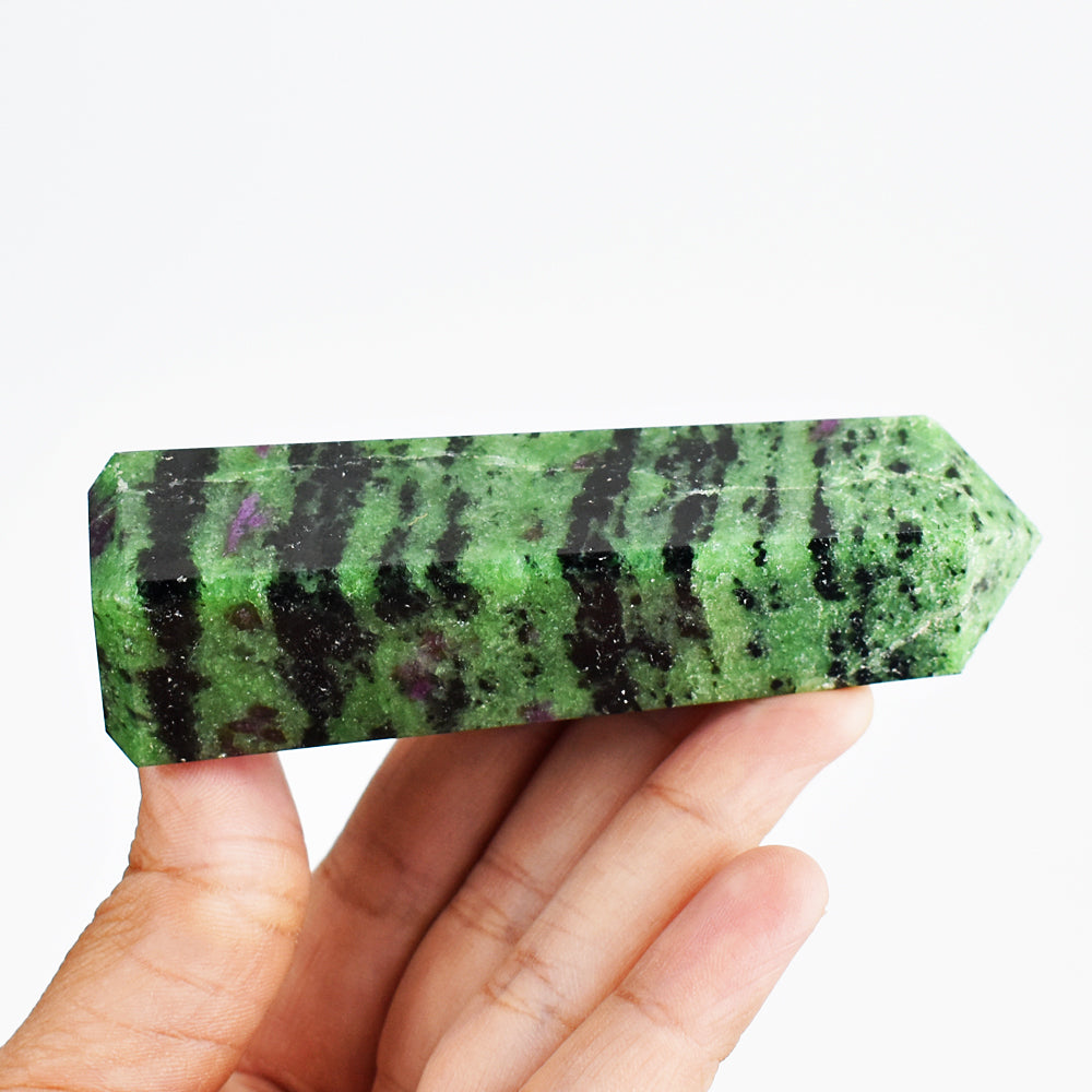 Genuine 581.00 Cts Ruby Zoisite Crystal Specimen Healing Gemstone Tower