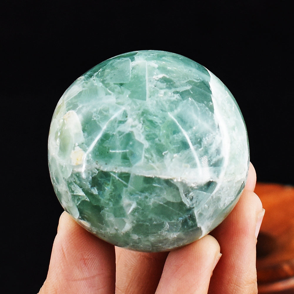 Genuine 688.00 Cts Beautiful Green Fluorite Crystal Specimen Gemstone Healing Sphere