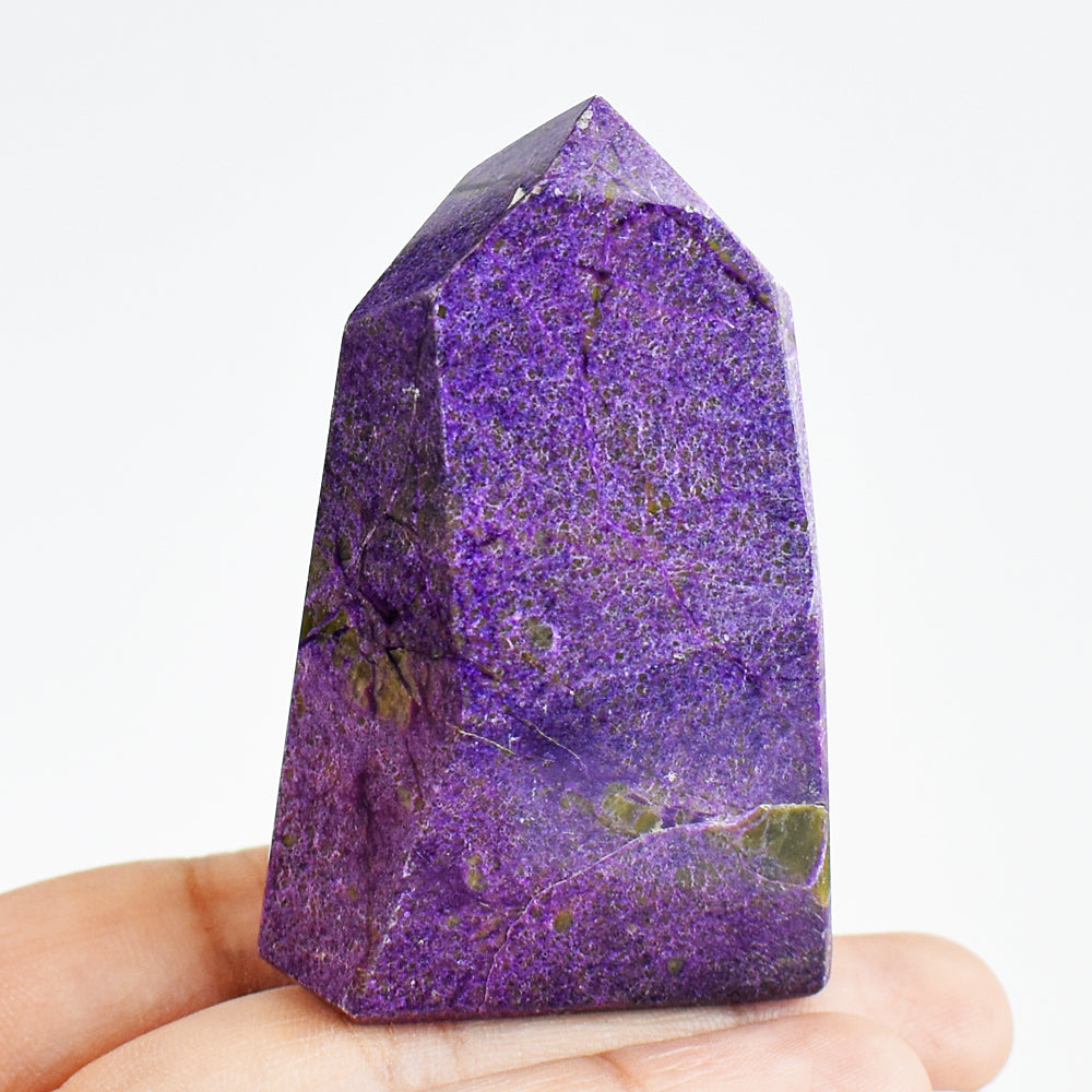 Gorgeous 360.00 Cts Genuine Stichtite Free Form Crystal Specimen Gemstone Tower