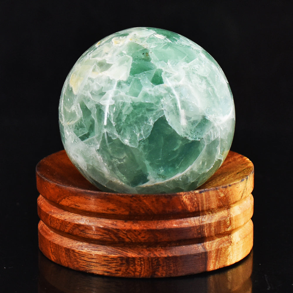 Genuine 688.00 Cts Beautiful Green Fluorite Crystal Specimen Gemstone Healing Sphere