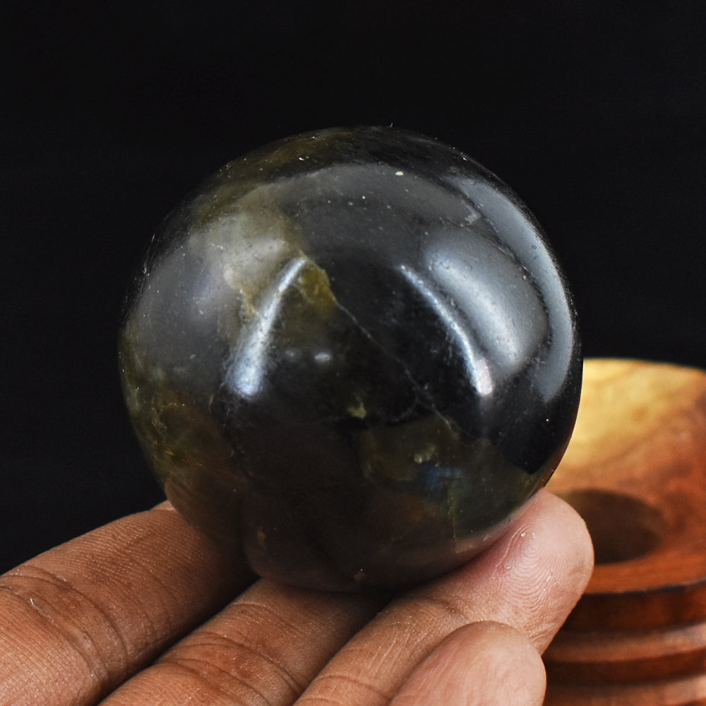 Blue Flash Labradorite 692.00 Cts Genuine Hand Carved  Crystal Healing Gemstone Sphere