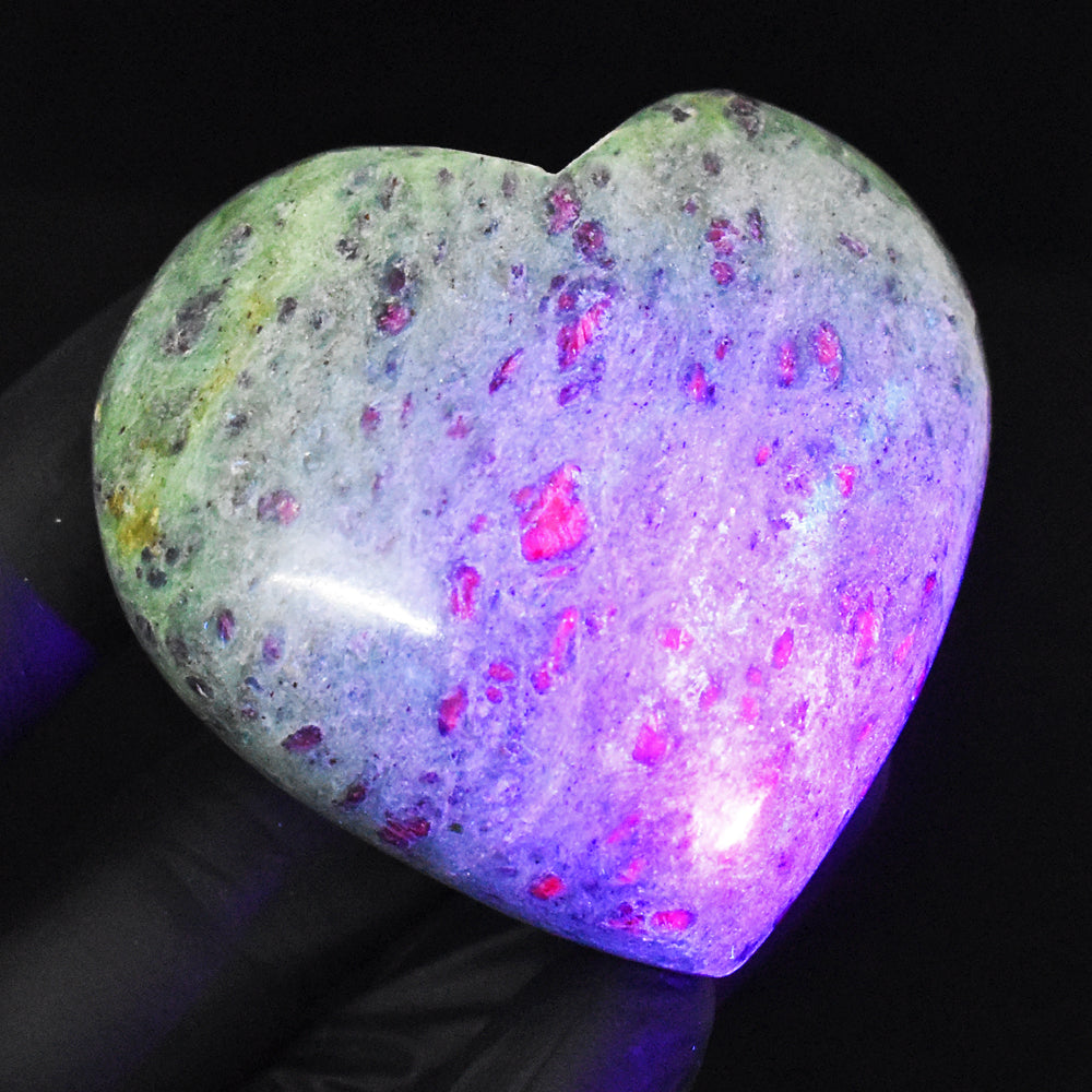 Genuine 682.00 Cts Pink In Ruby Fuchsite Crystal Specimen Healing Gemstone Heart