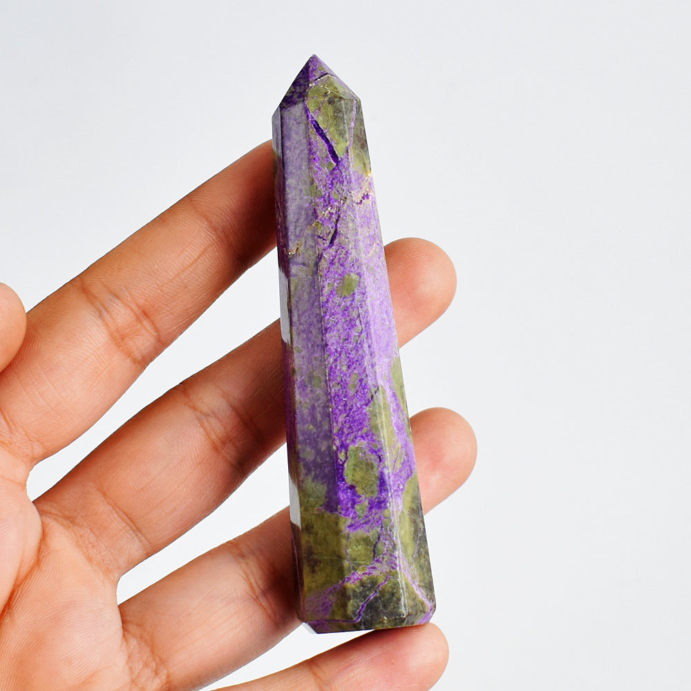 Beautiful  262.00 Carats  Genuine Stichtite  Hand  Carved Crystal Healing Gemstone  Point