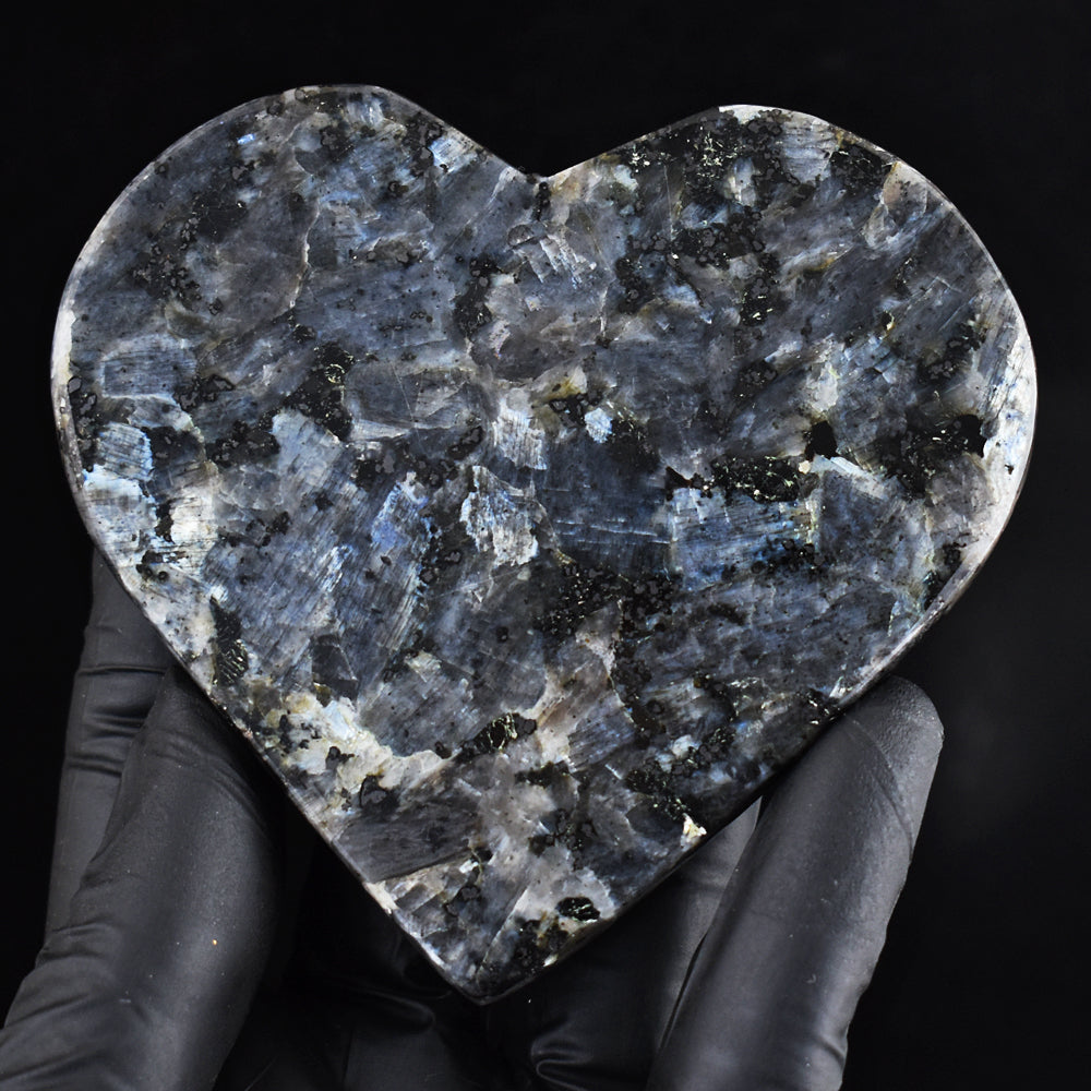 Natural 581.00 Cts Genuine Larvikite Crystal Specimen Gemstone Healing Heart