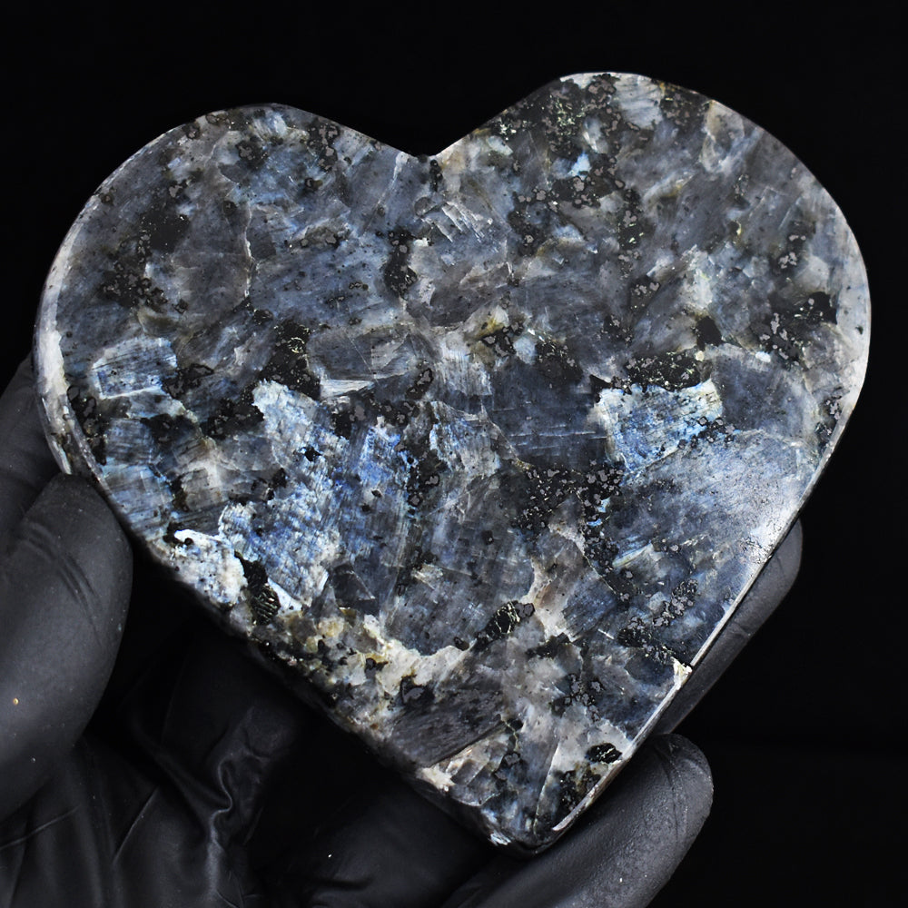 Natural 581.00 Cts Genuine Larvikite Crystal Specimen Gemstone Healing Heart