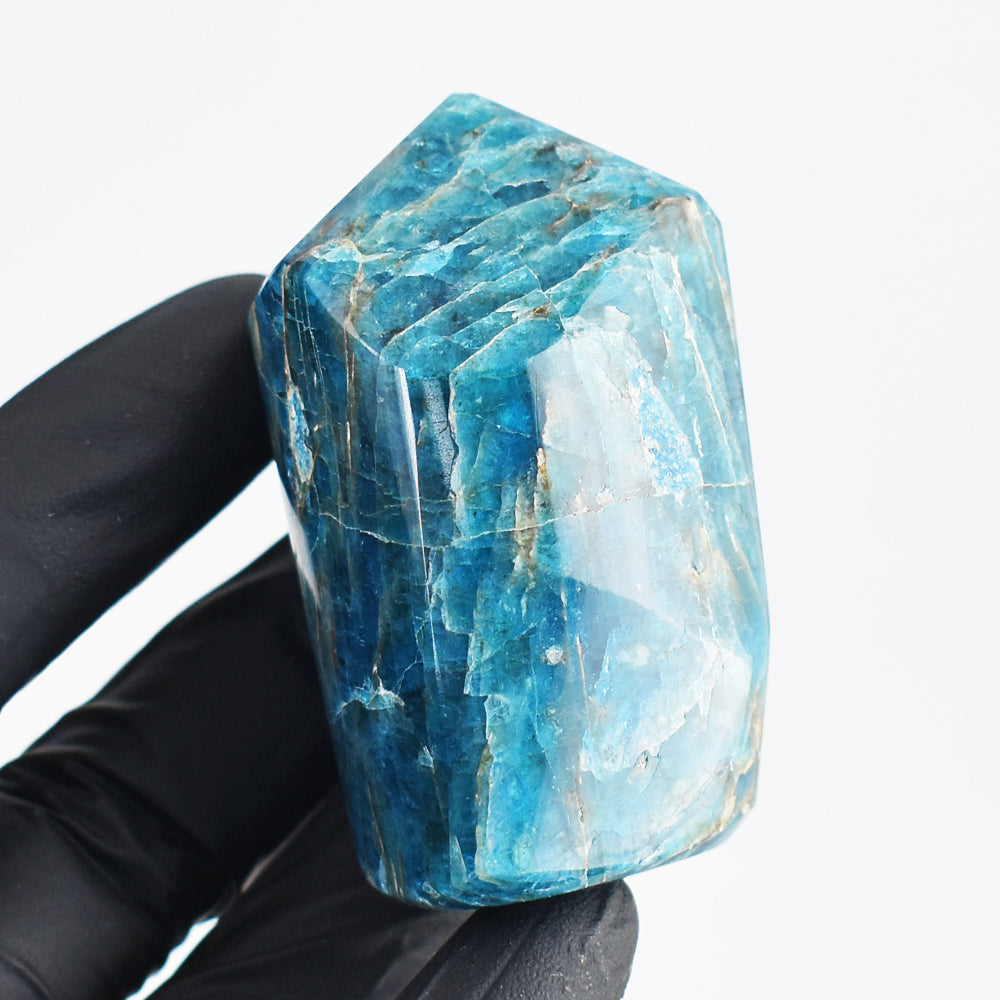 Amazing 584.00 Cts Genuine Apatite Free Form Crystal Specimen Tower Healing Gemstone