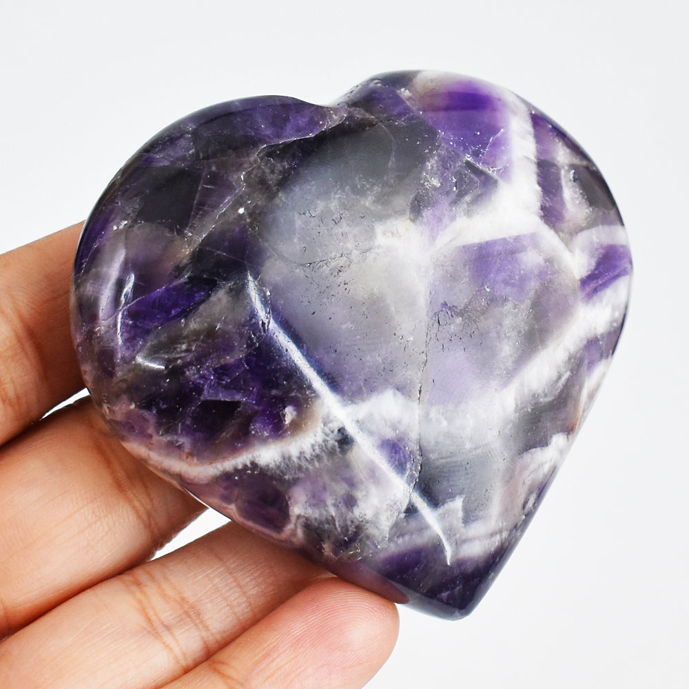 Craftsmen 715.00 Cts Genuine Chevron Amethyst Gemstone Crystal Specimen Healing Heart