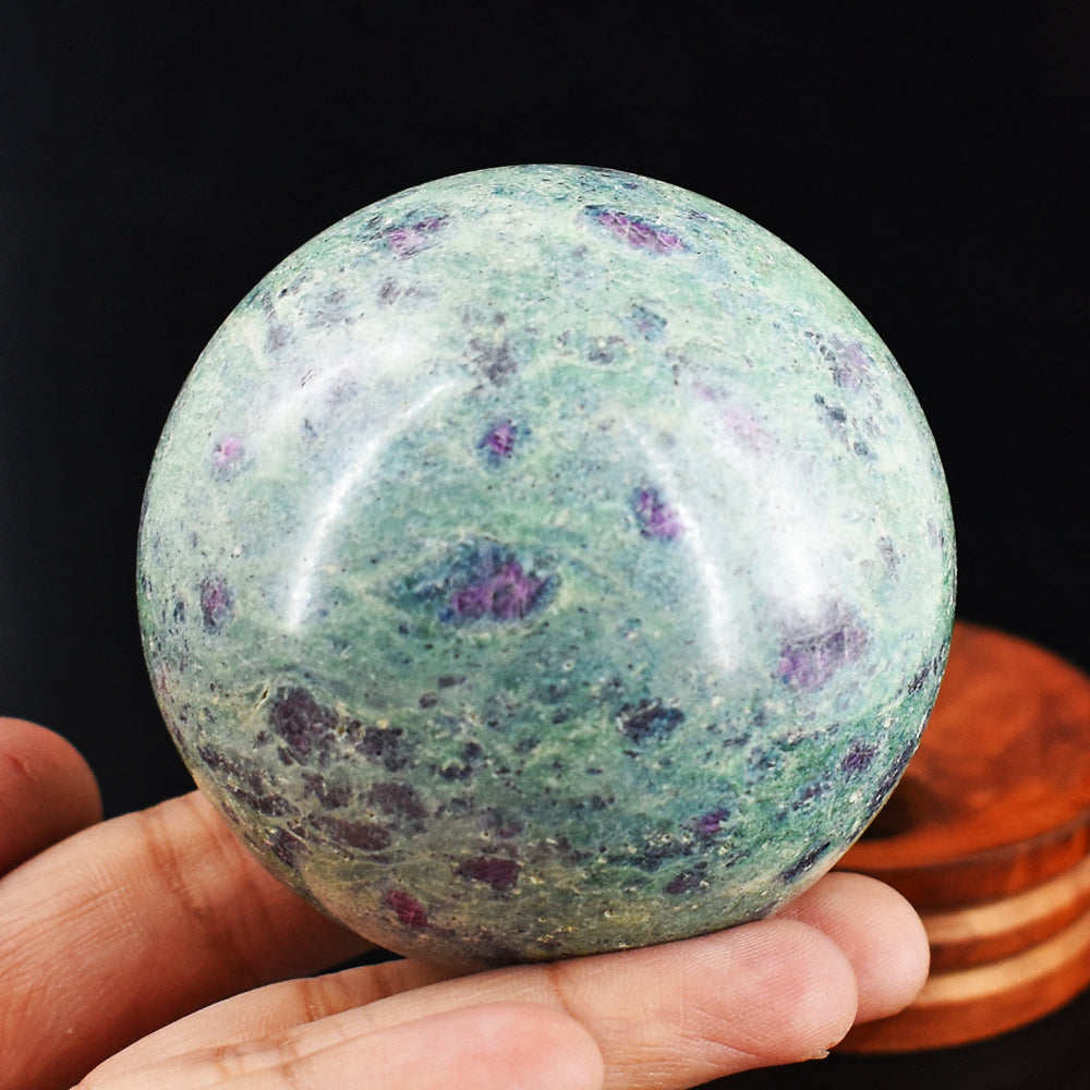 Awesome 2058.00 Cts Genuine Pink In Ruby Fuchsite Crystal Specimen Healing Sphere