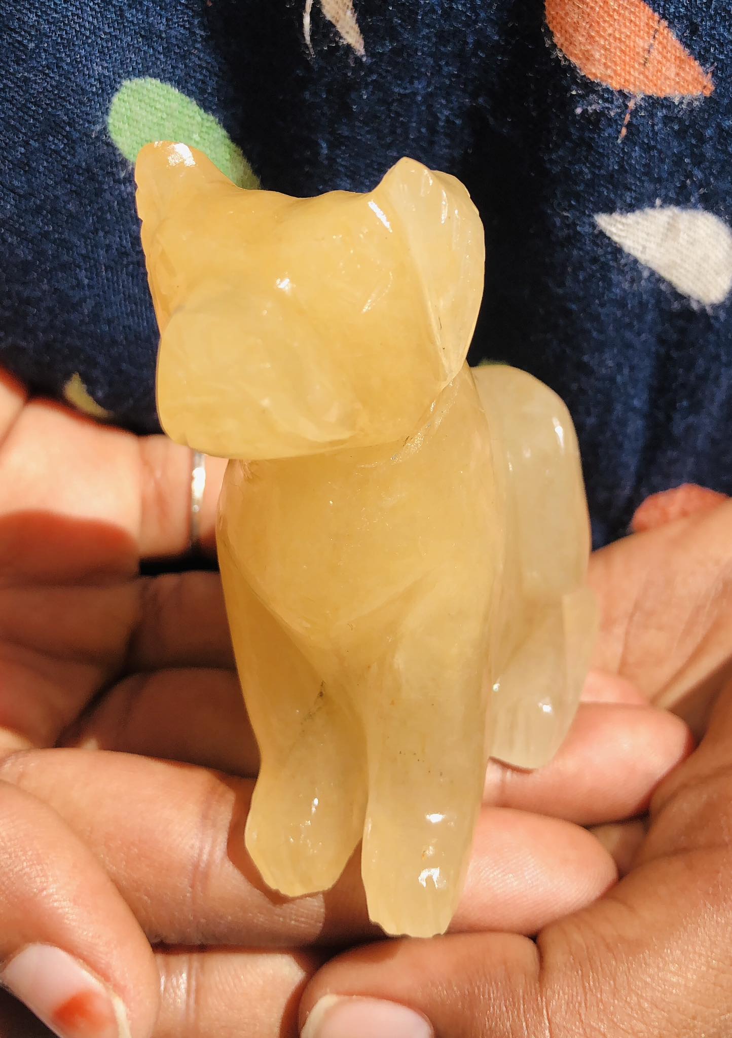 Exclusive 1021.00 Cts Genuine Aventurine Hand Carved Crystal Gemstone Dog Carving