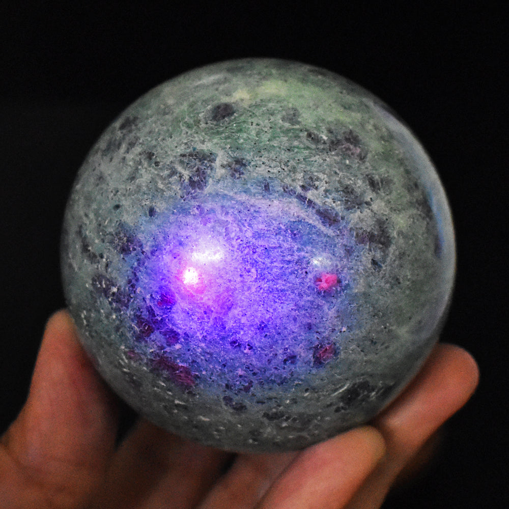 Awesome 2058.00 Cts Genuine Pink In Ruby Fuchsite Crystal Specimen Healing Sphere