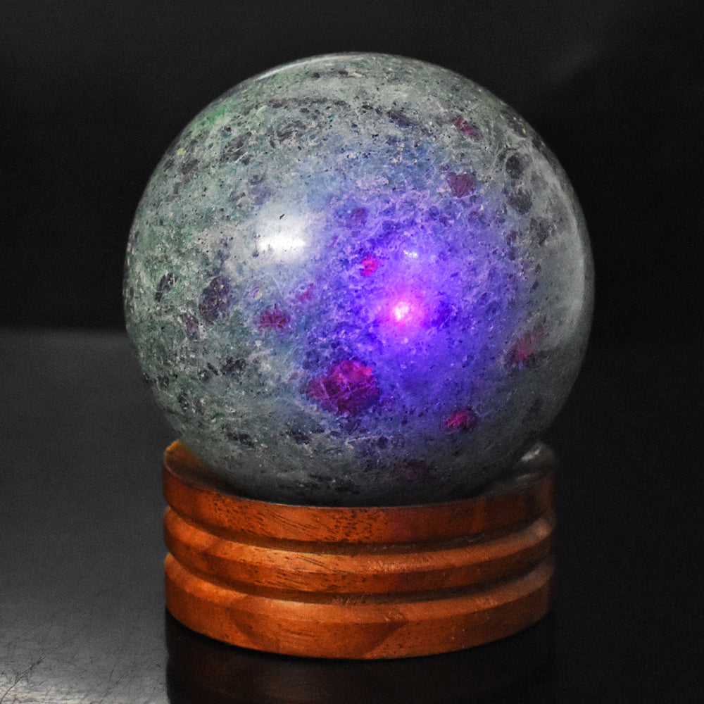 Awesome 2058.00 Cts Genuine Pink In Ruby Fuchsite Crystal Specimen Healing Sphere