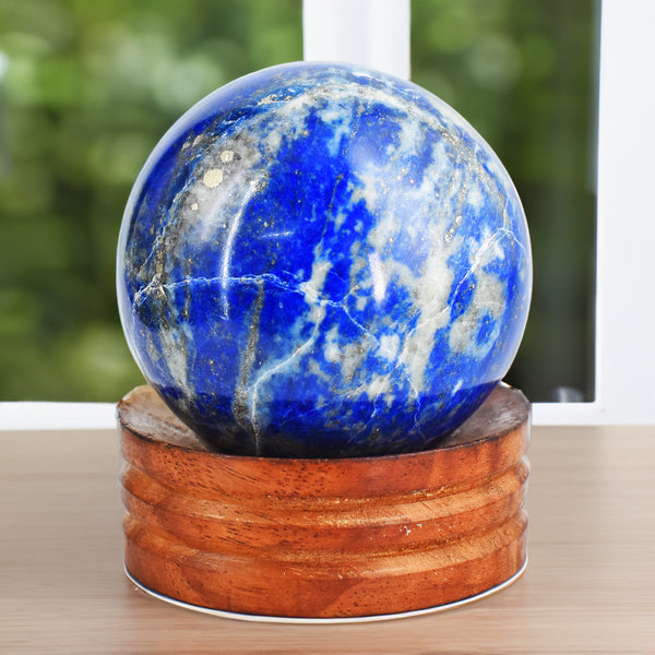 Awesome 1239.00 Cts Genuine Lapis Lazuli Crystal Specimen Healing Gemstone Sphere