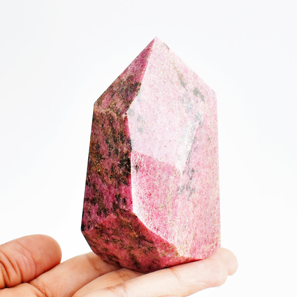 Amazing 1602.00 Cts Genuine Rhodonite Free Form Crystal Specimen Gemstone Healing Tower