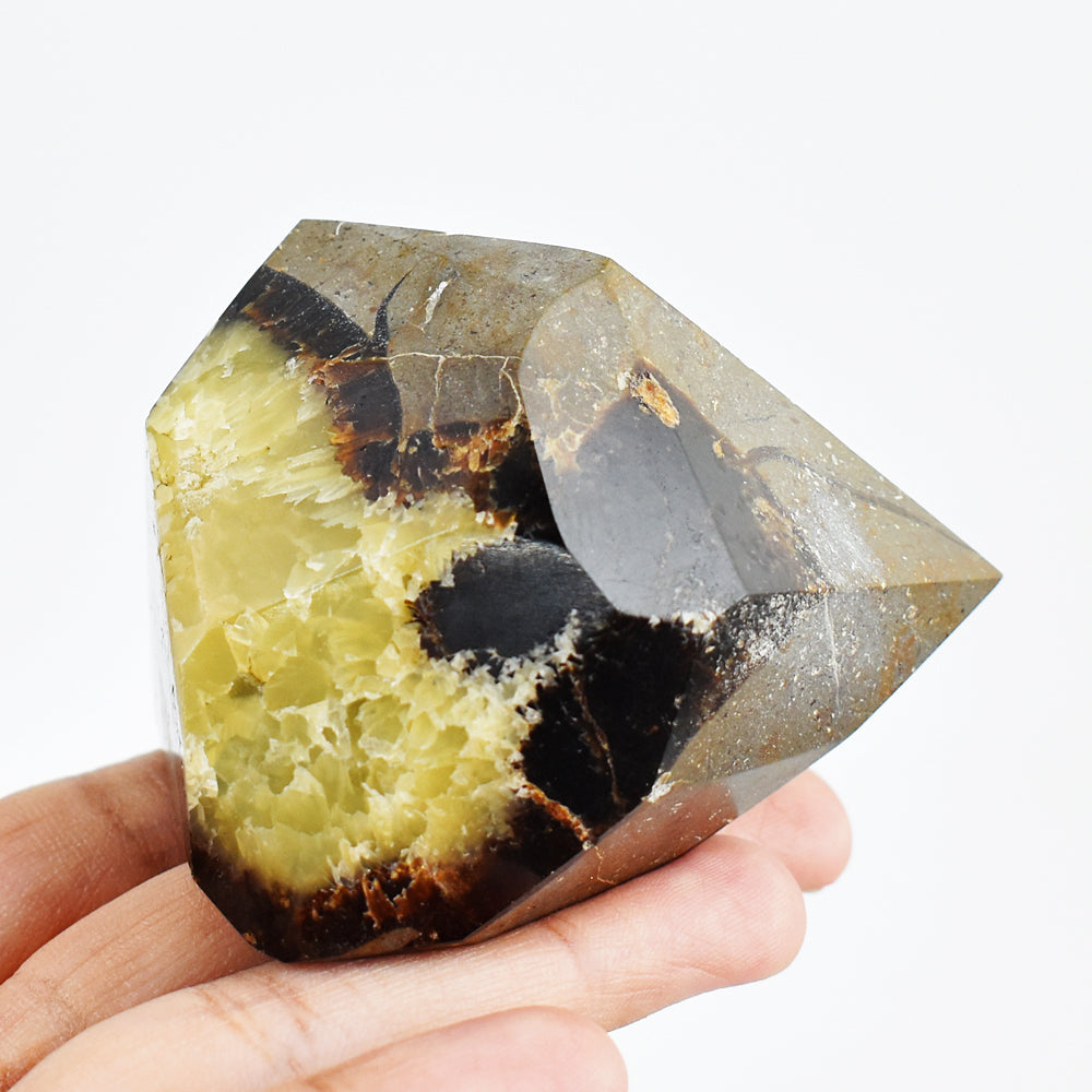 Exclusive 890.00 Cts Genuine Septarian Agate Free Form Crystal Specimen Healing Gemstone Free Form Tower