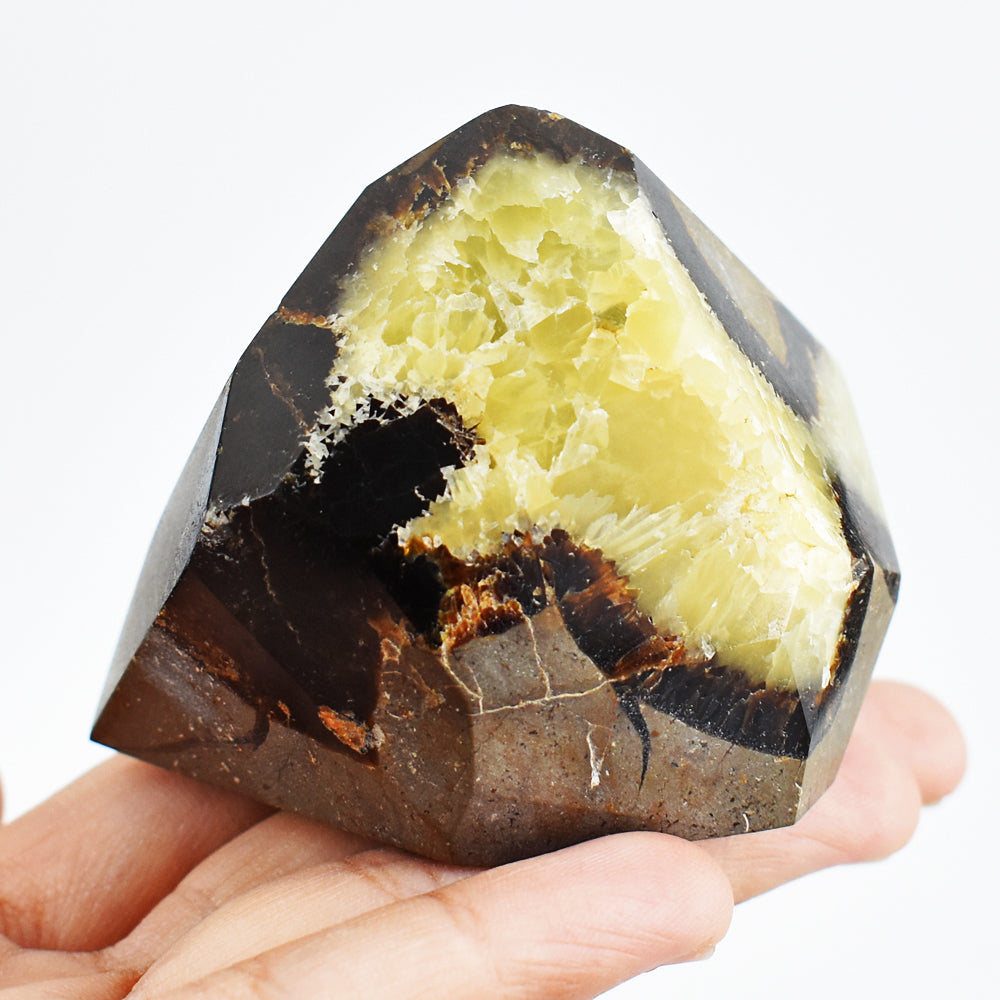 Exclusive 890.00 Cts Genuine Septarian Agate Free Form Crystal Specimen Healing Gemstone Free Form Tower