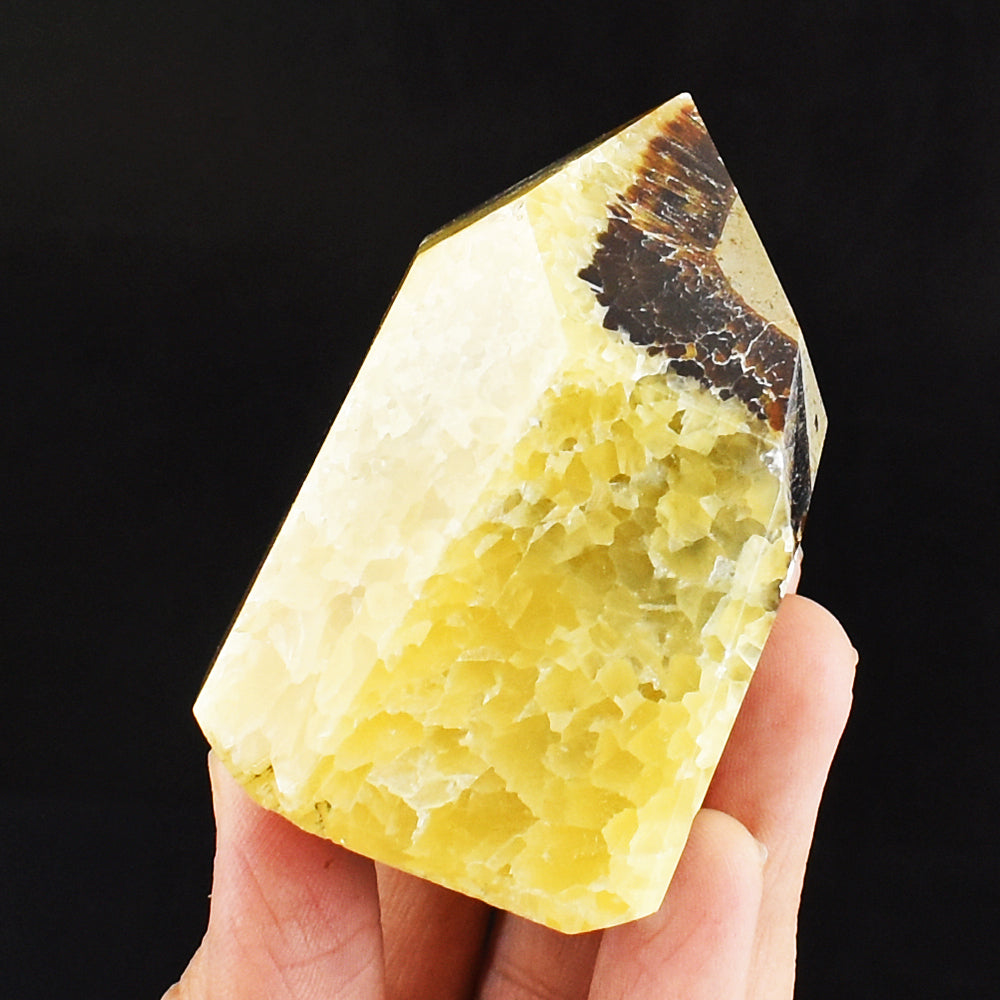 Beautiful 765.00 Cts Genuine Septarian Agate Free Form Crystal Specimen Gemstone Tower