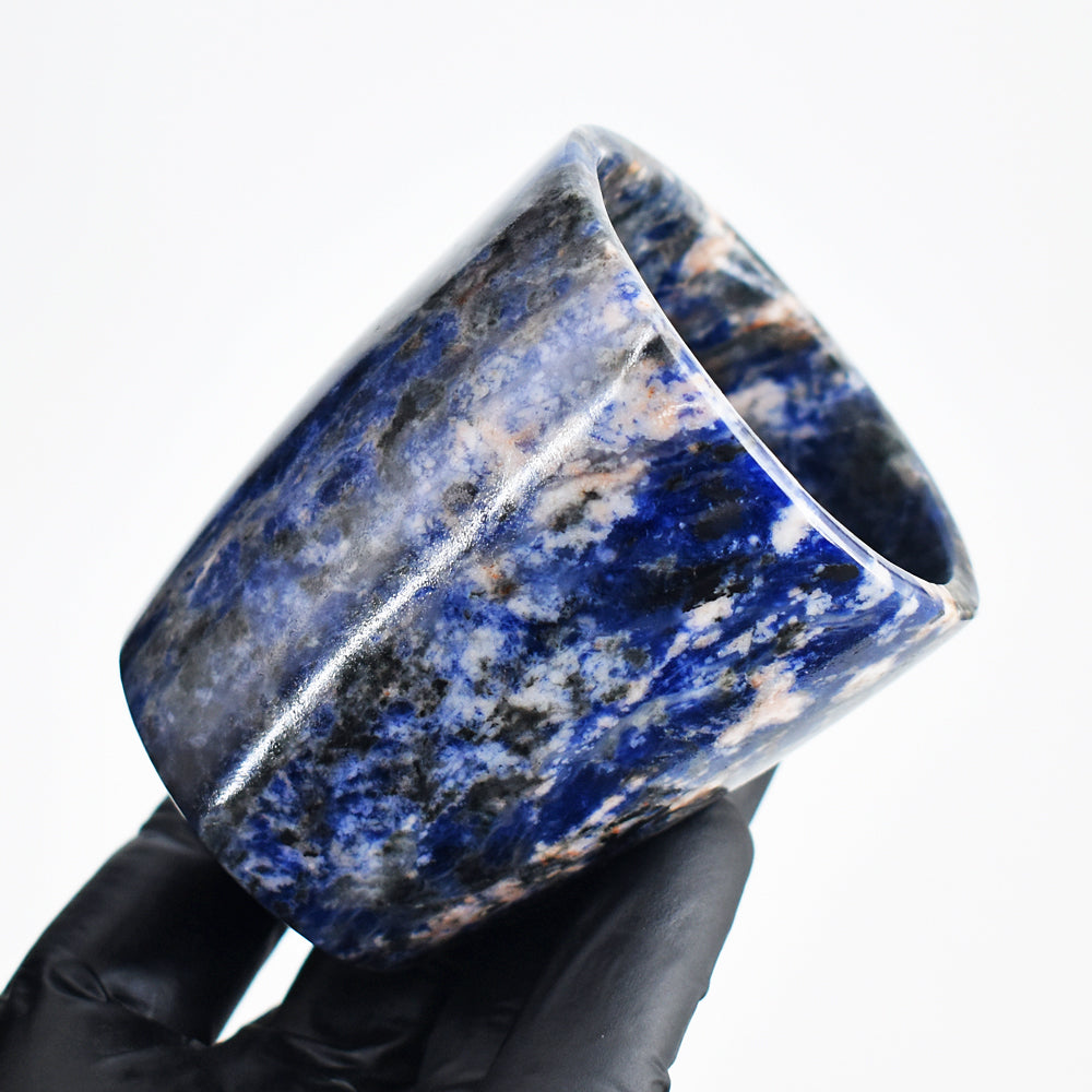 Exclusive 879.00 Carats  Genuine Sodalite Hand Carved Crystal Gemstone Glass Carving